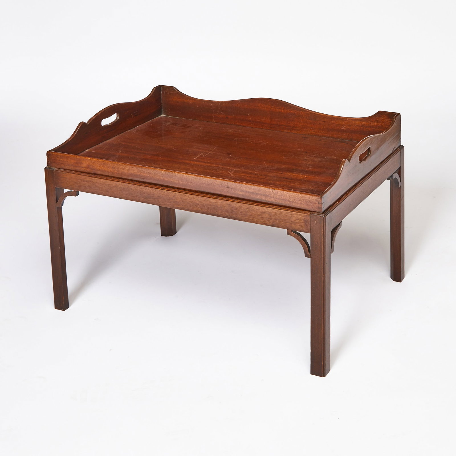 George III Style Mahogany Tray on Stand (1 of 4)