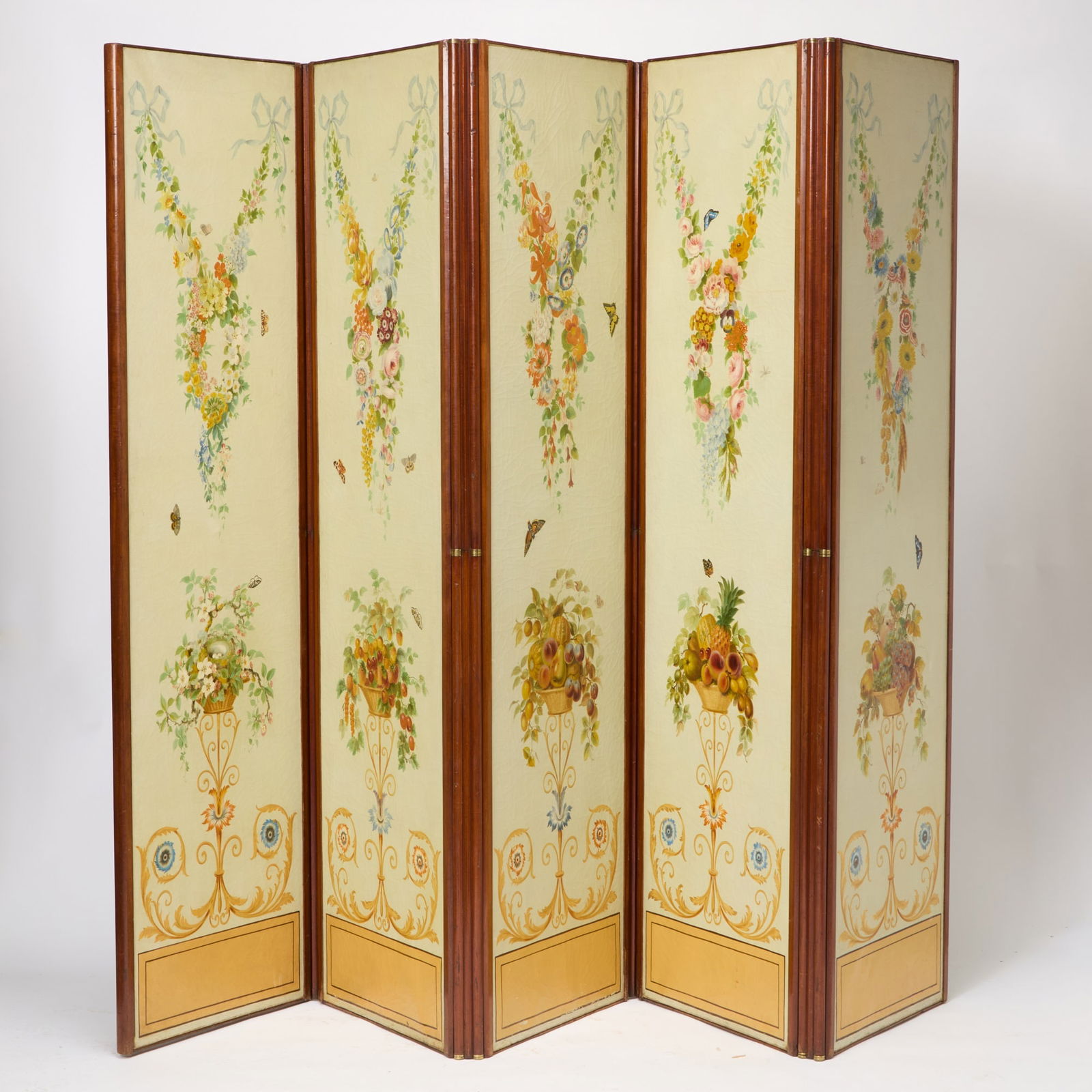 Painted Six Panel Screen - 5