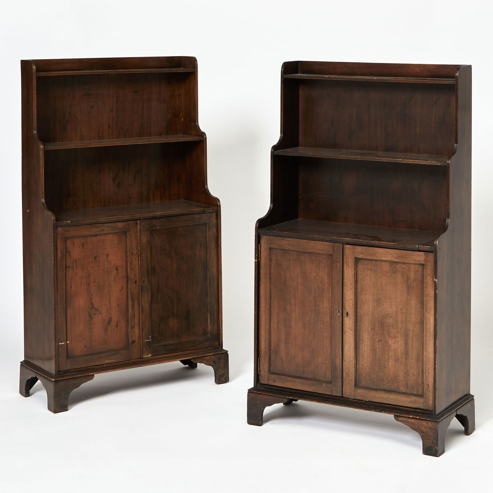 Pair of Three-Tier Mahogany Bookcases (1 of 4)