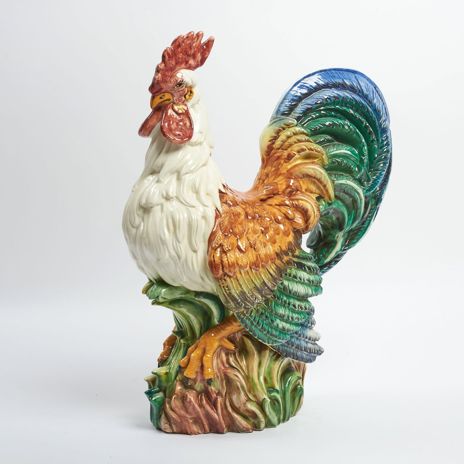 Italian Majolica Figure of a Rooster (1 of 6)