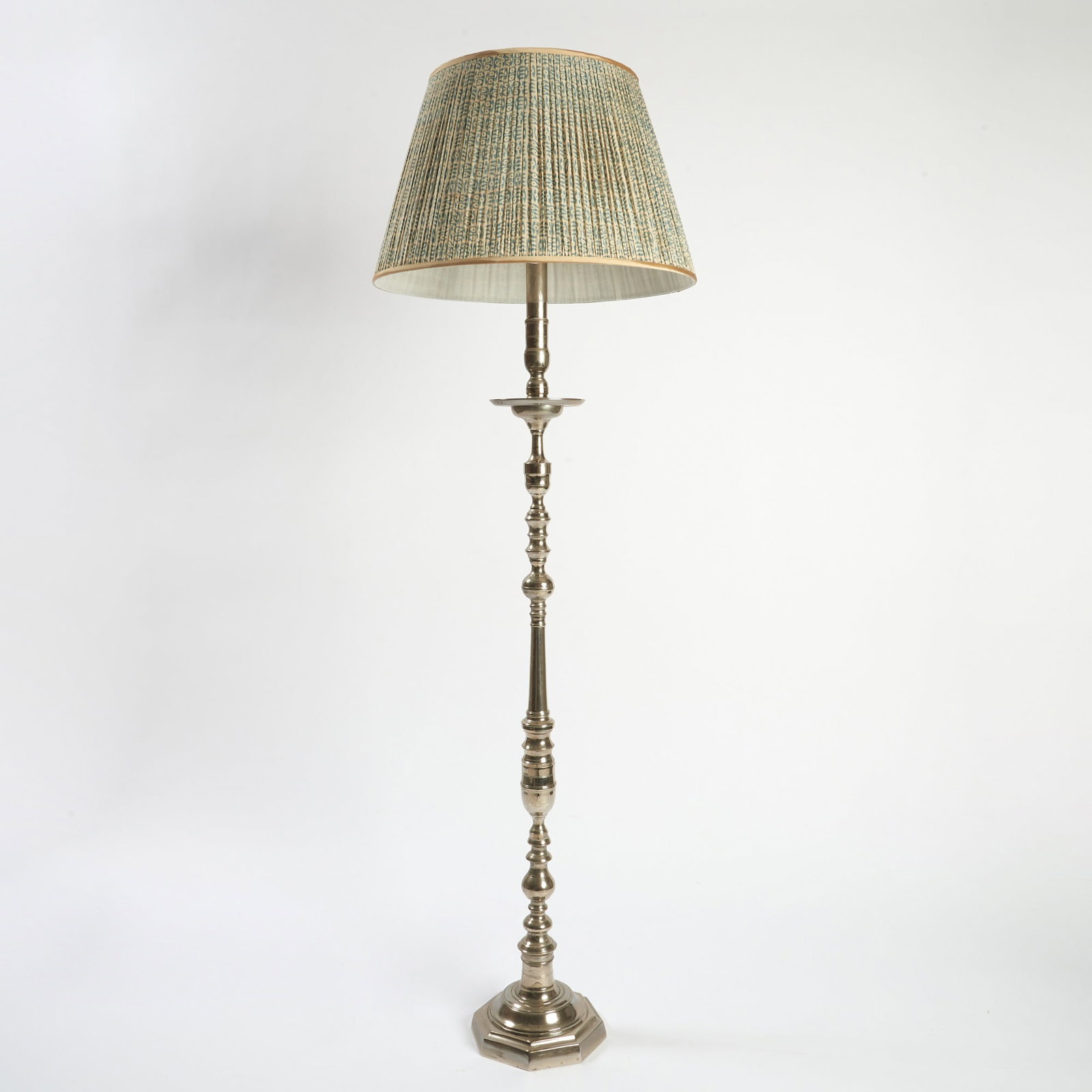 Neoclassical Style Chromed Metal Floor Lamp (1 of 5)