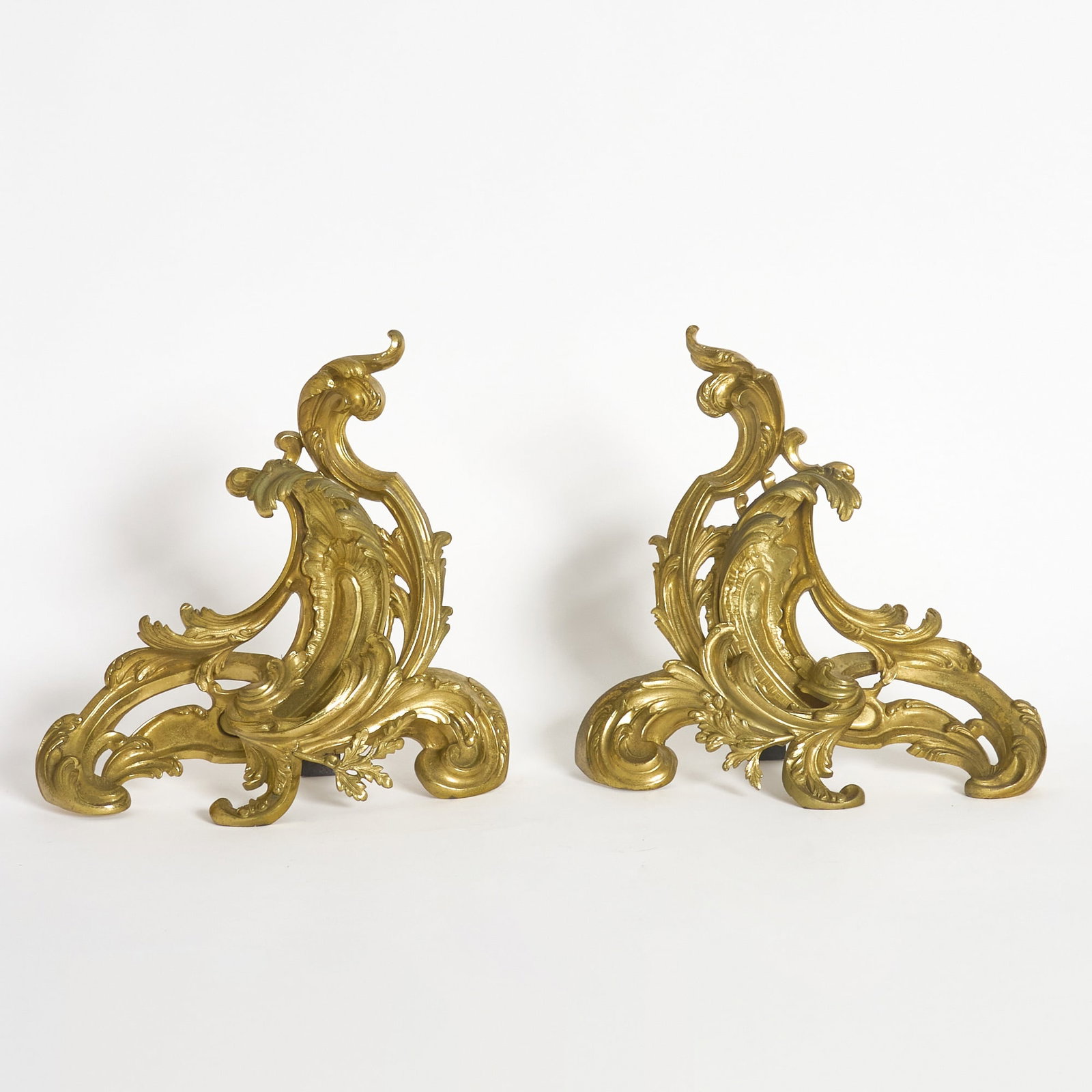 Pair of Louis XV Style Gilt-Bronze Chenets (1 of 2)
