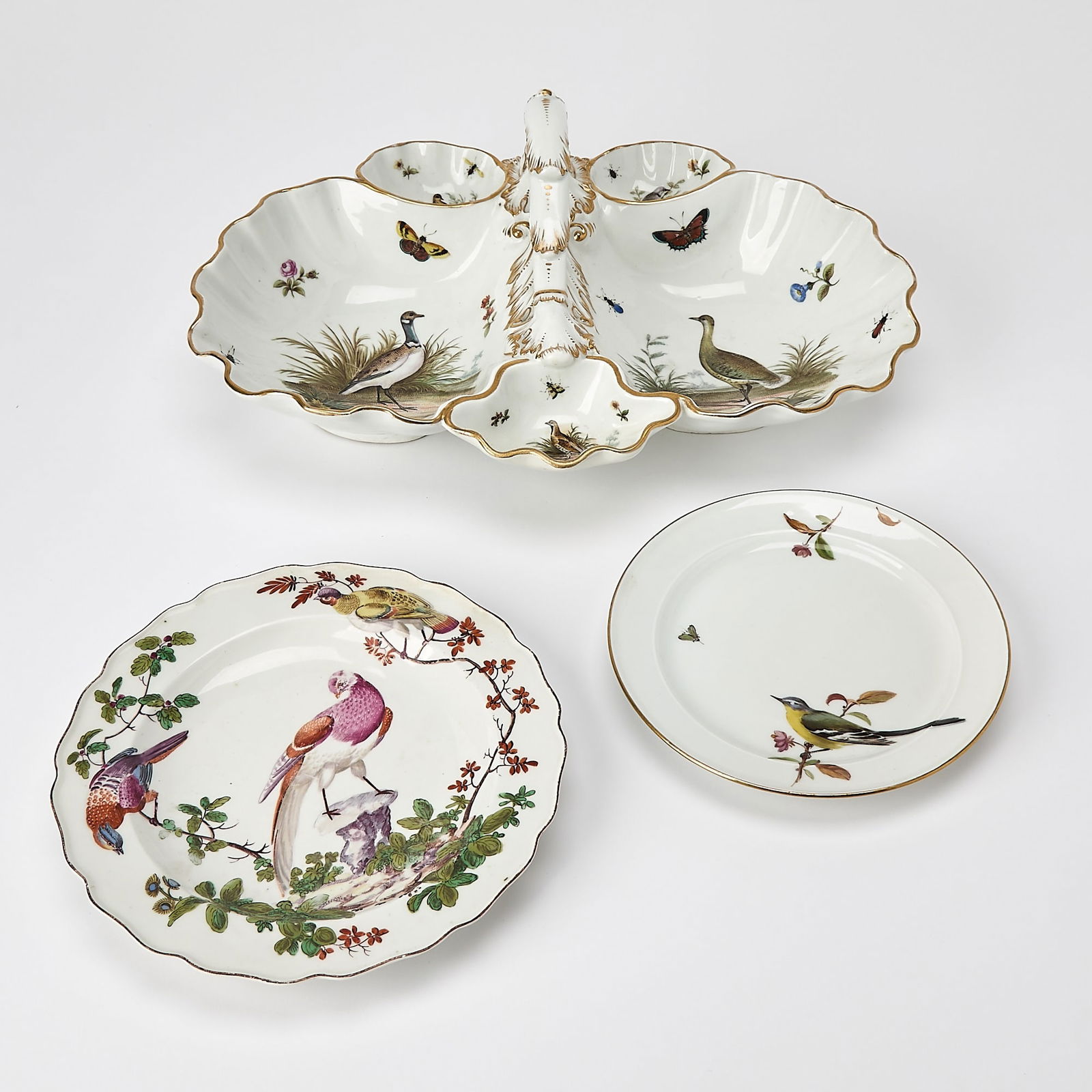 Three Porcelain Bird Plates (1 of 9)