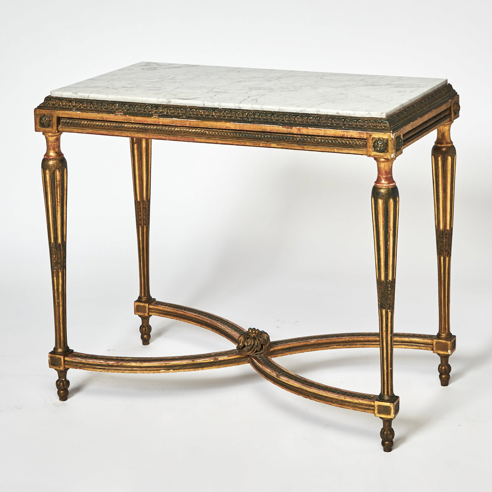 Swedish Neoclassical Painted and Parcel Gilt Console Table (1 of 4)