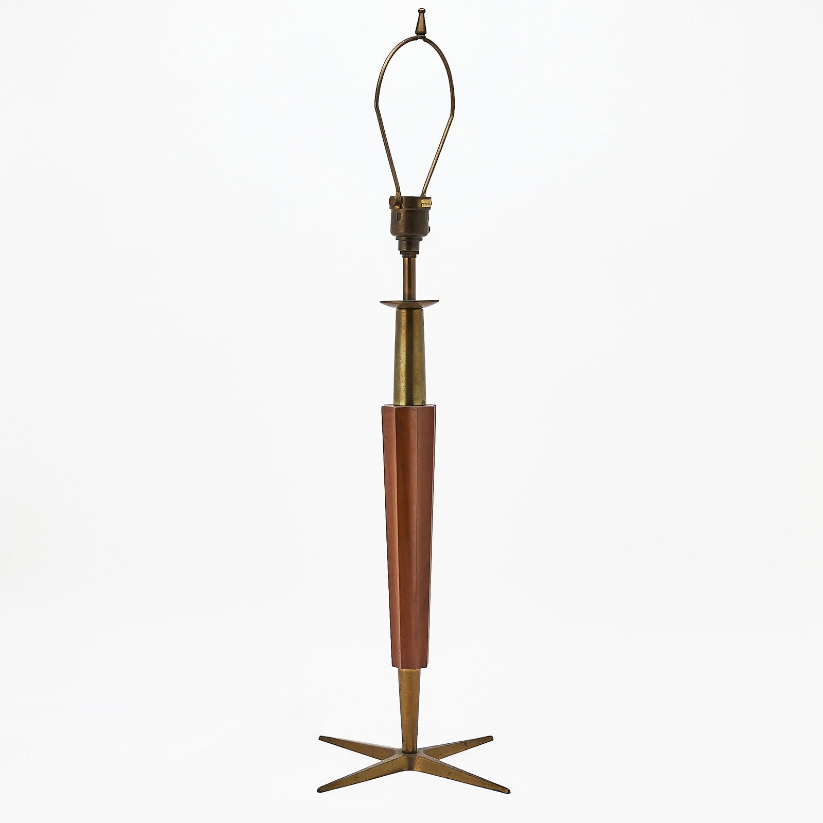 Mid Century Teak and Brass Table Lamp (1 of 5)