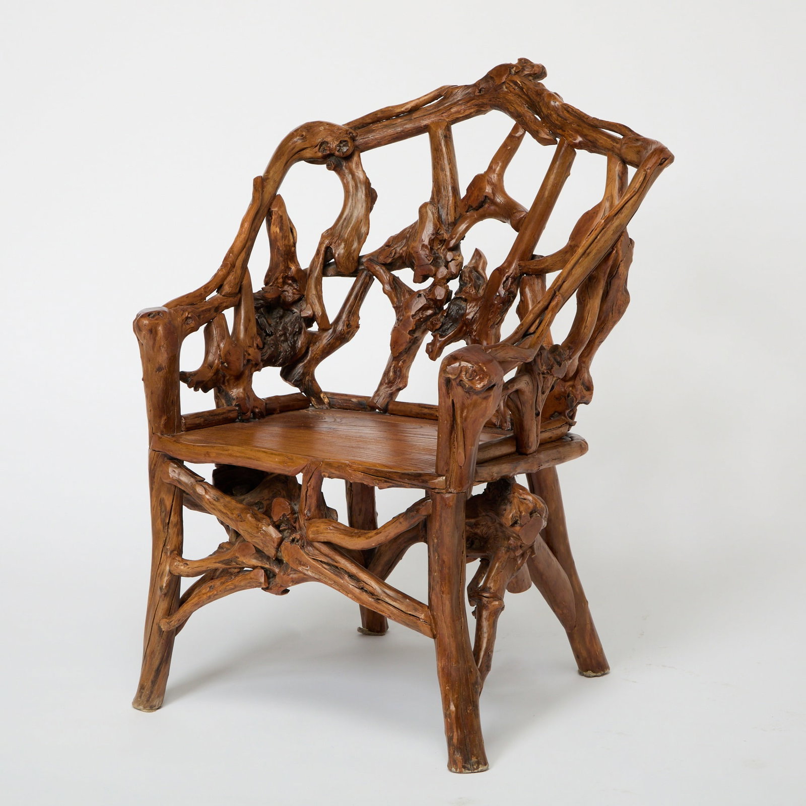Rustic Style Root Wood Armchair (1 of 5)