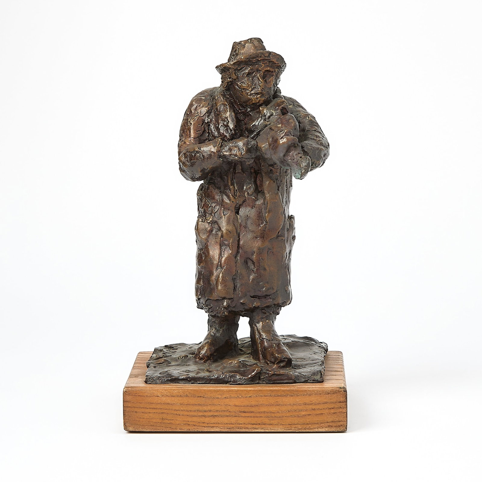 Arbit Blatas: Lithuanian, 1908-1999 Blind Violinist Signed BLATAS on the base Bronze with dark brown patina Height 8 3/4 inches (22.2 cm) In good condition