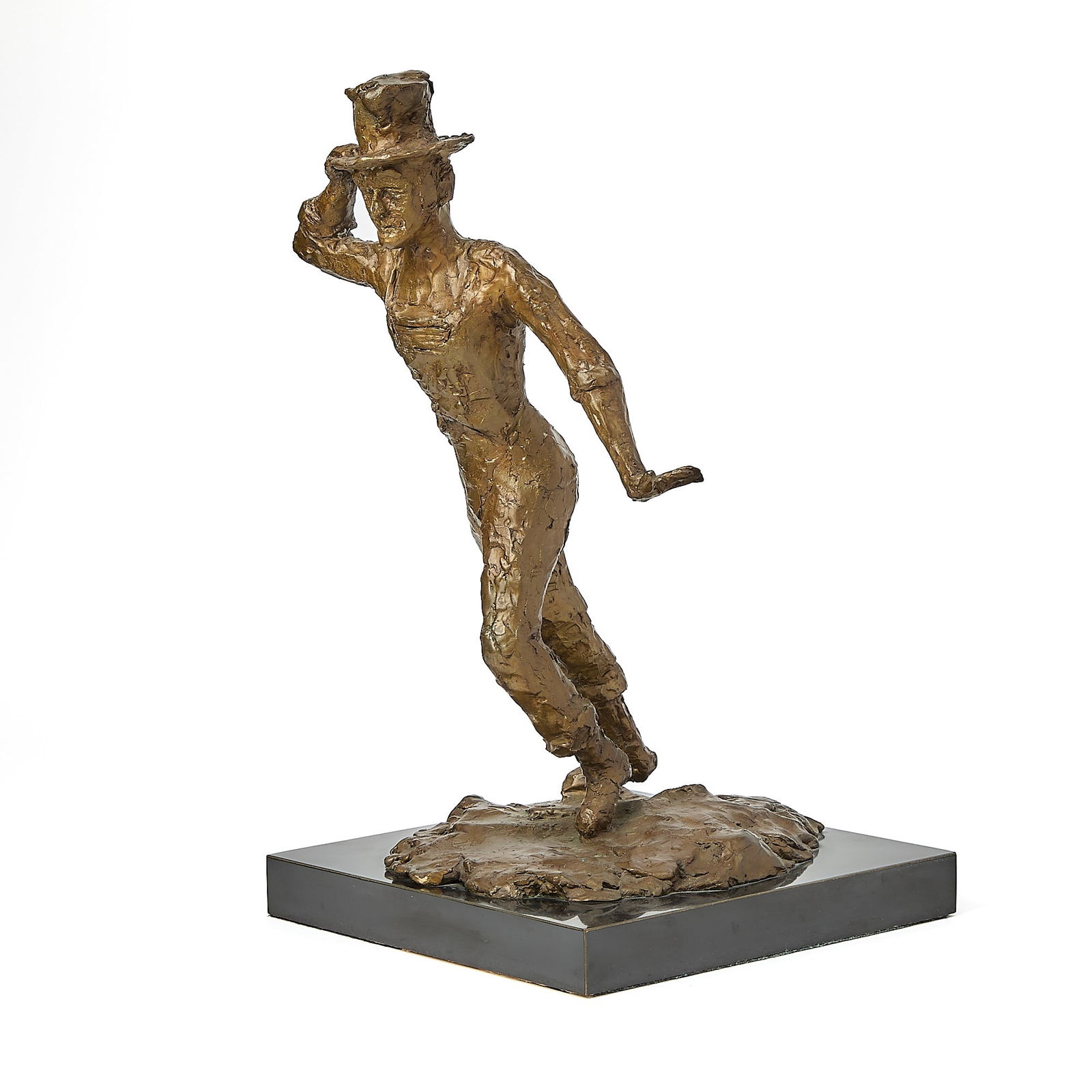 Arbit Blatas: Lithuanian, 1908-1999 The Mime Marcel Marceau Signed BLATAS on the base Bronze with warm brown patina Height 13 inches (33 cm) In good condition 