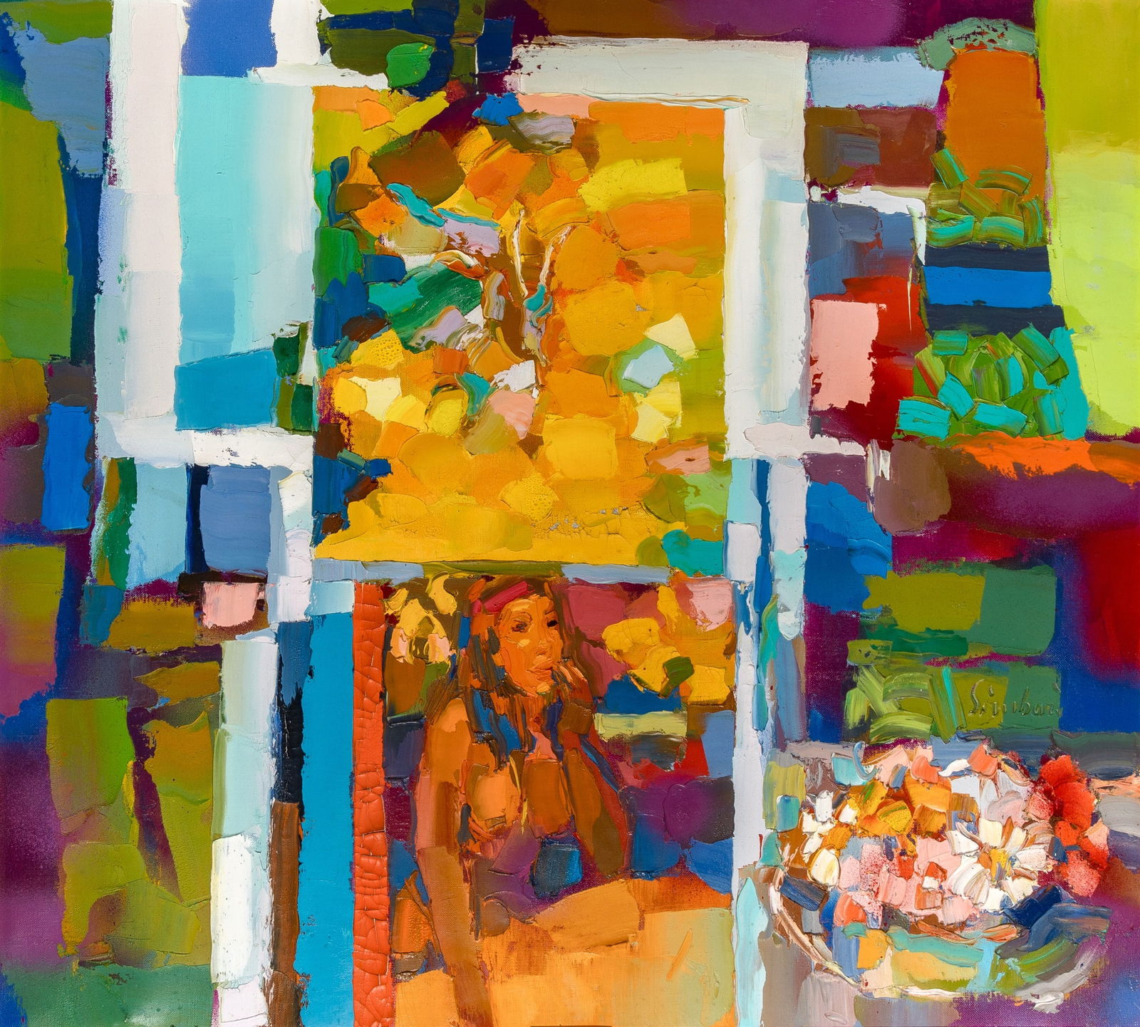 Nicola Simbari: Italian, 1927-2012MorningSigned Simbari (lr)Oil on canvas35 5/8 x 39 3/4 inches (90.5 x 101 cm)Provenance:Wally Findlay Galleries, Palm Beach/Chicago (Framed 41 1/4 x 45 in