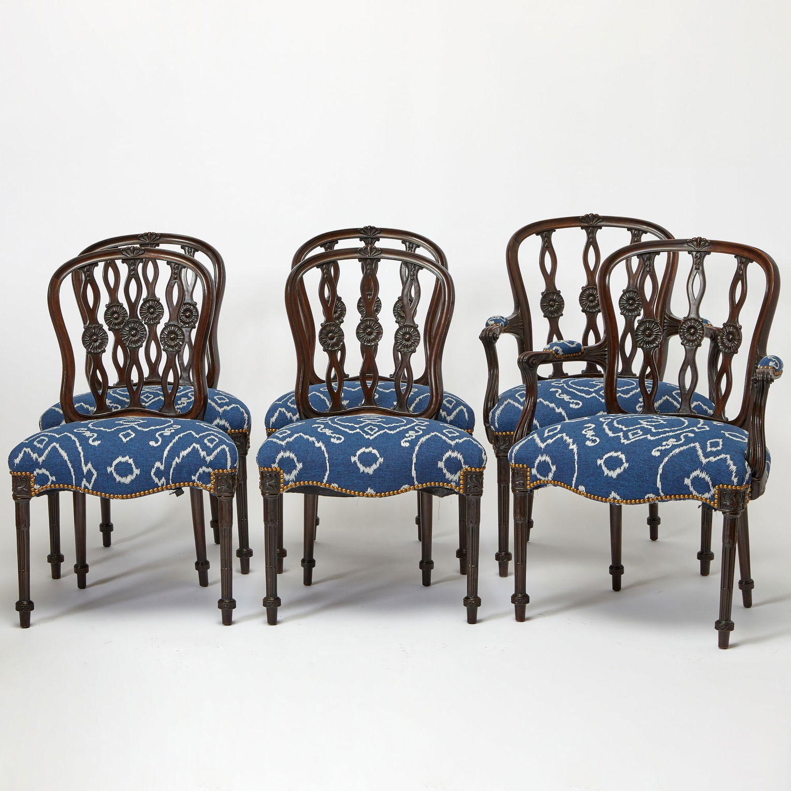 Set of Six George III Style Mahogany Dining Chairs (1 of 6)
