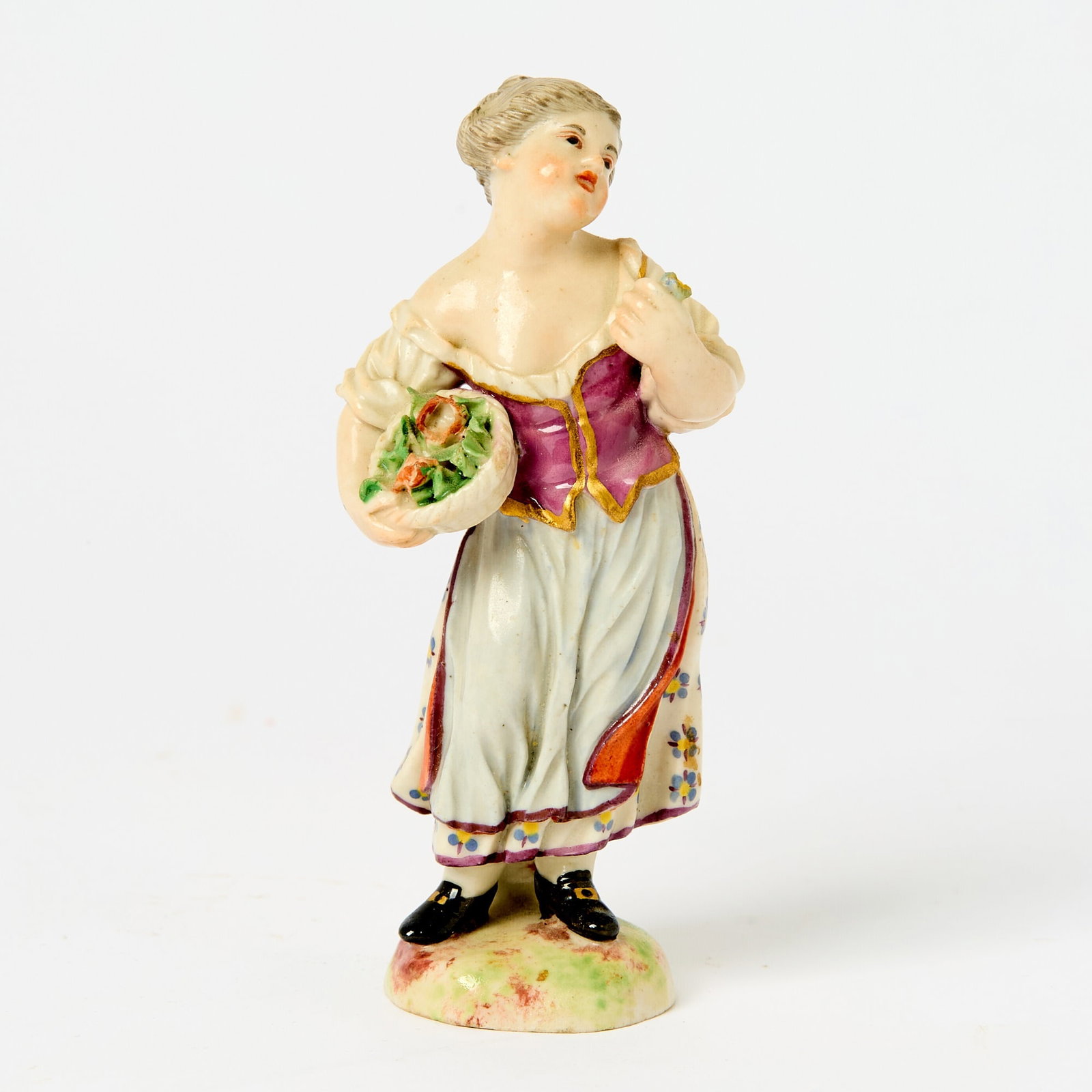 Ludwigsburg Porcelain Figure of a Gardener or Flower Seller (1 of 5)