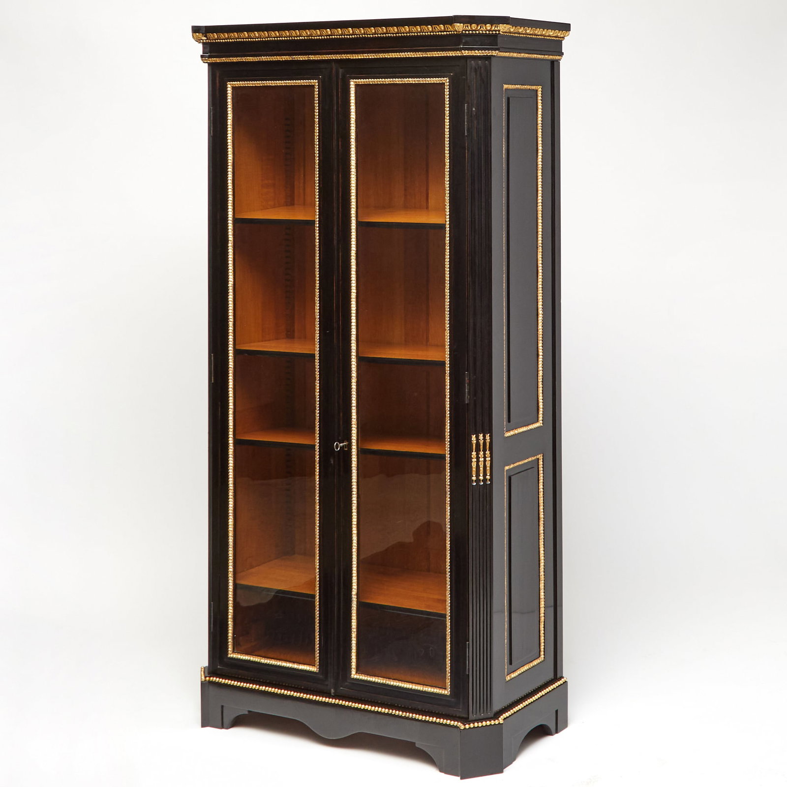 Napoleon III Style Gilt-Metal Mounted Ebonized Cabinet (1 of 4)