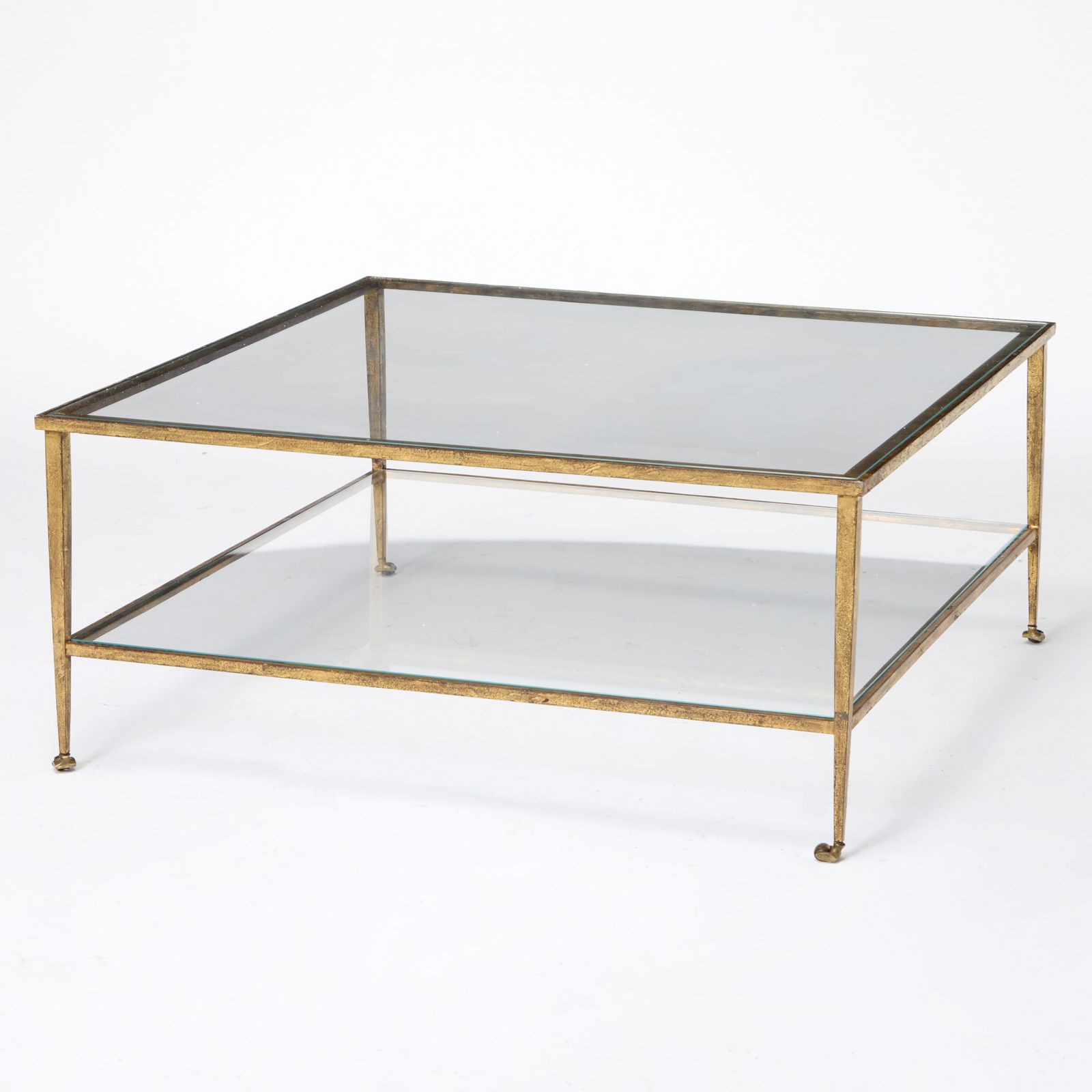 Gilt-Metal Two-Tier Metal Low Table (1 of 4)