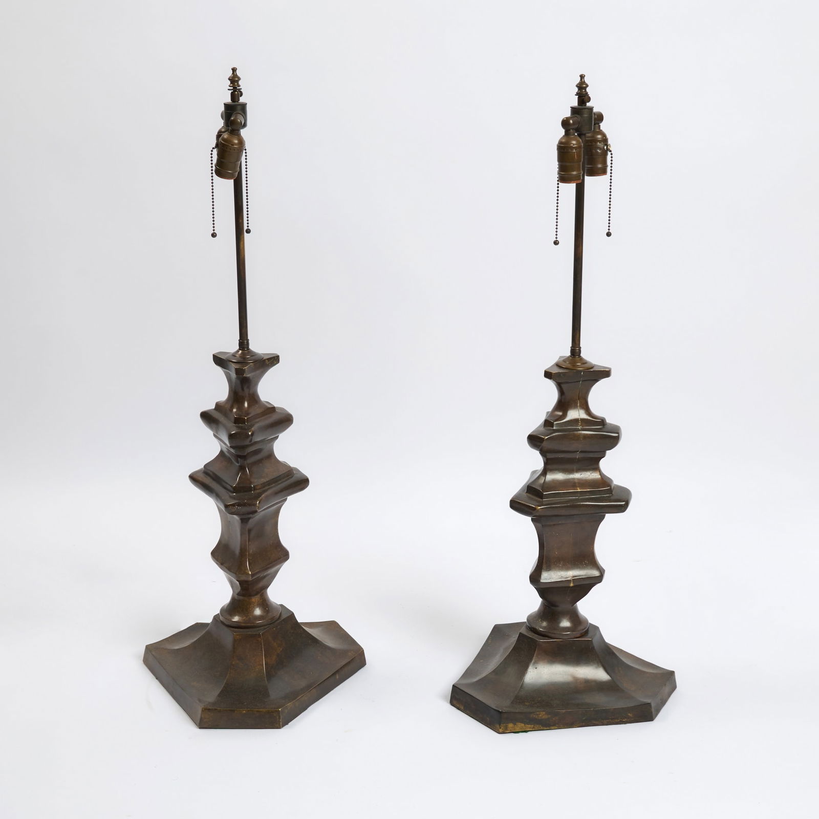 Pair of Patinated Bronze Table Lamps (1 of 4)