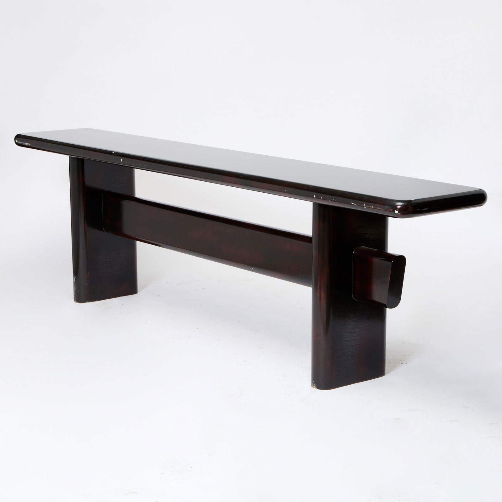 Black Lacquer Console Table - 4