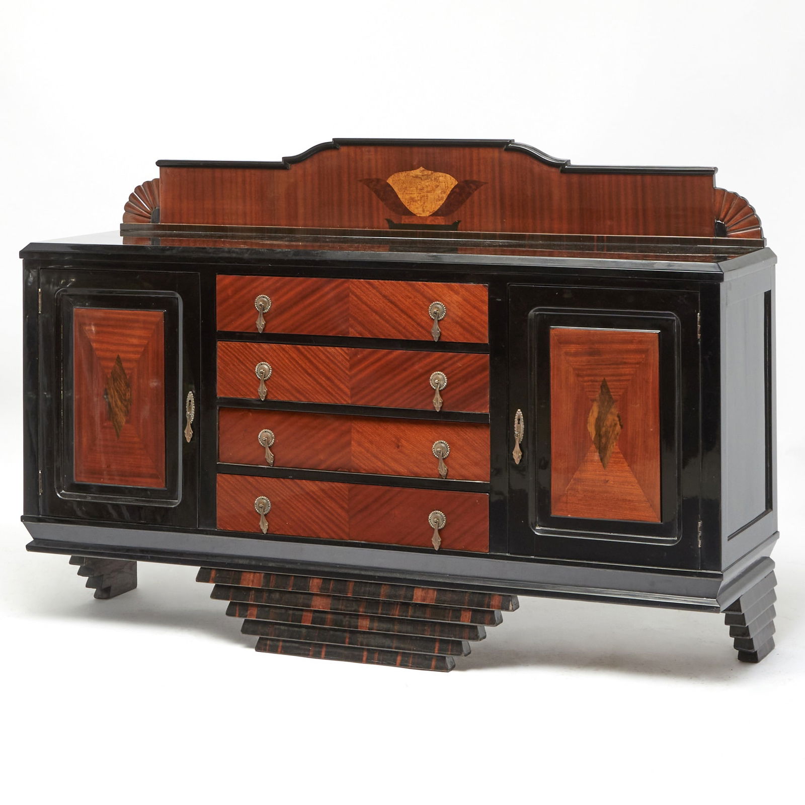 Art Deco Ebonized, Mahogany and Rosewood Sideboard (1 of 2)