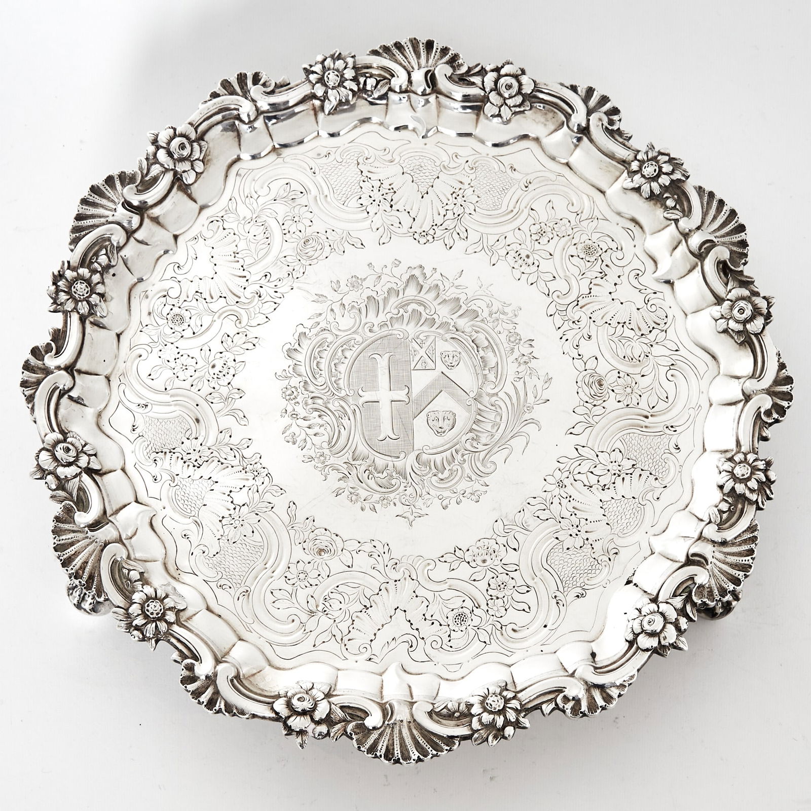 Irish George II Sterling Silver Salver (1 of 3)