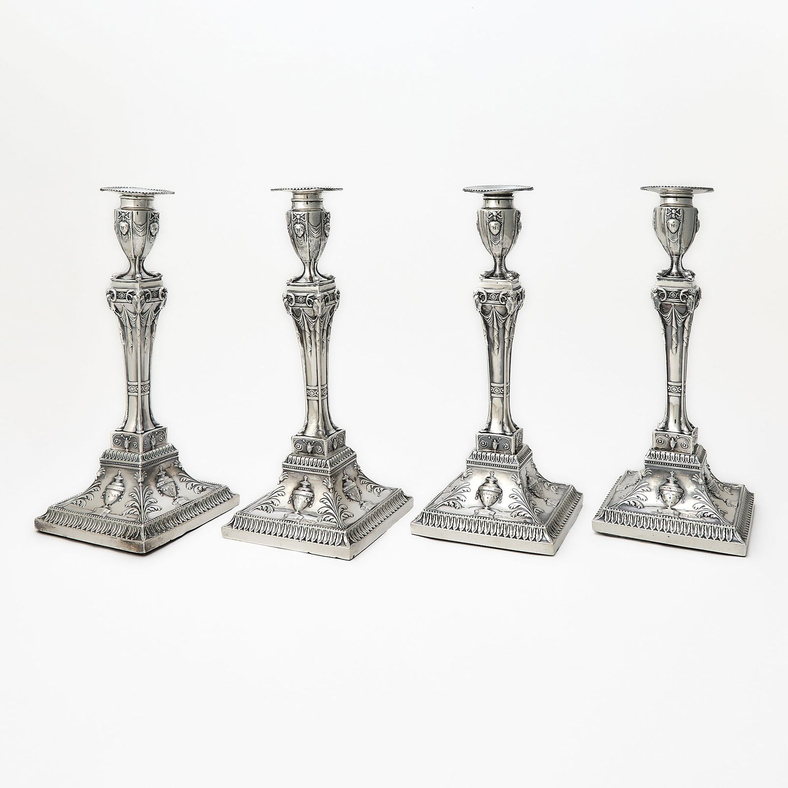 Set of Four George III Sterling Silver Candlesticks (1 of 5)