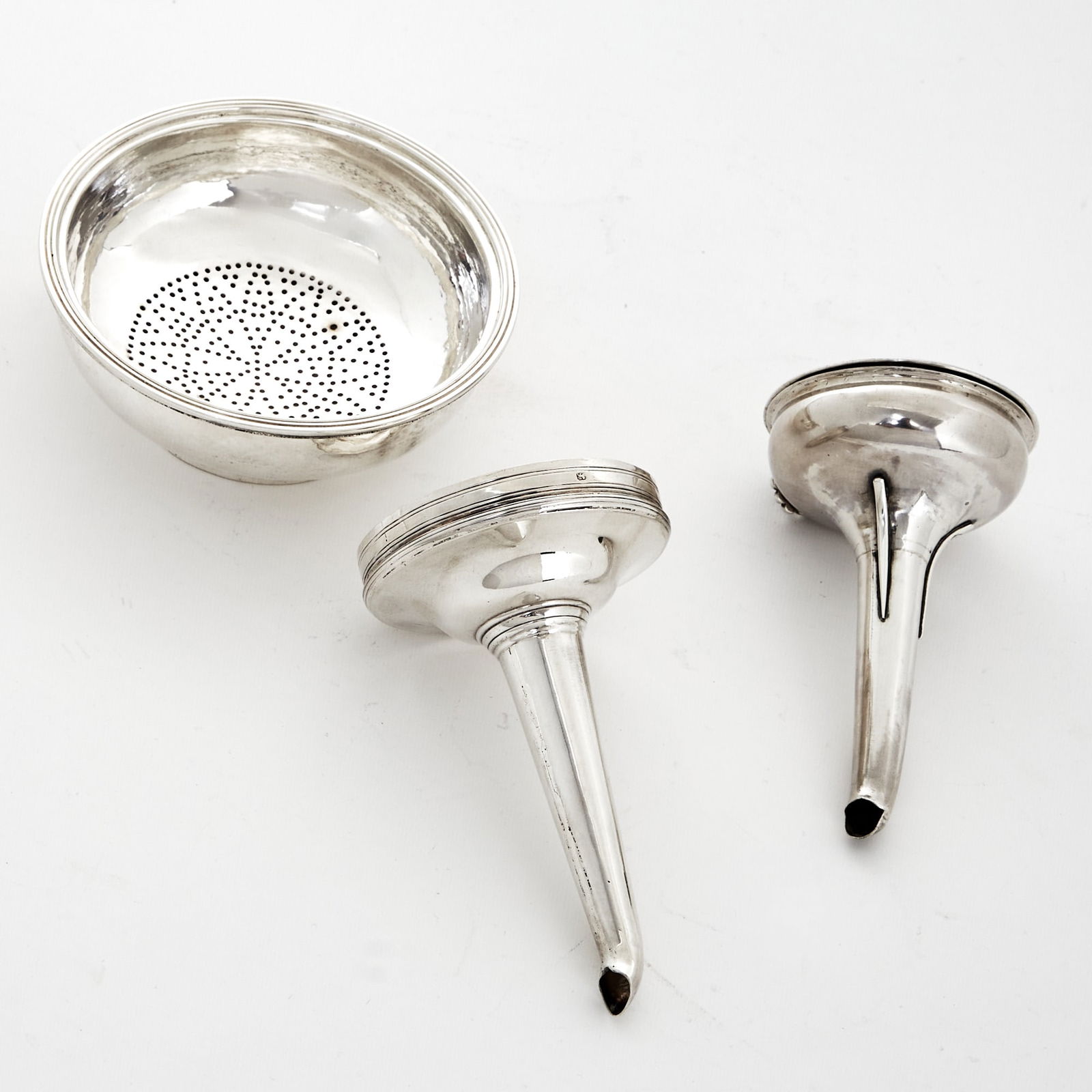 Two George III Sterling Silver Wine Funnels (1 of 2)