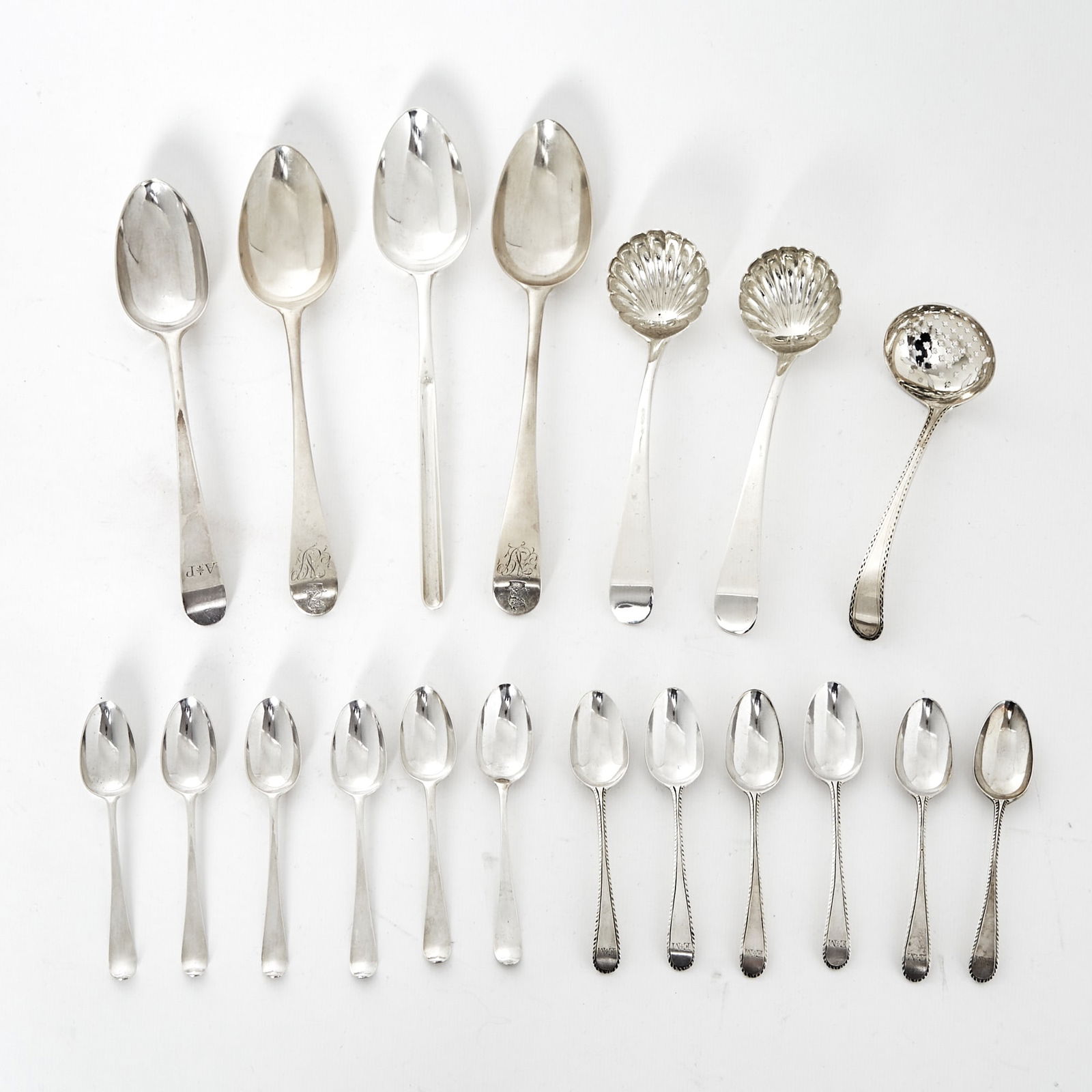 Group of George III Sterling Silver Flatware by Hester Bateman (1 of 2)