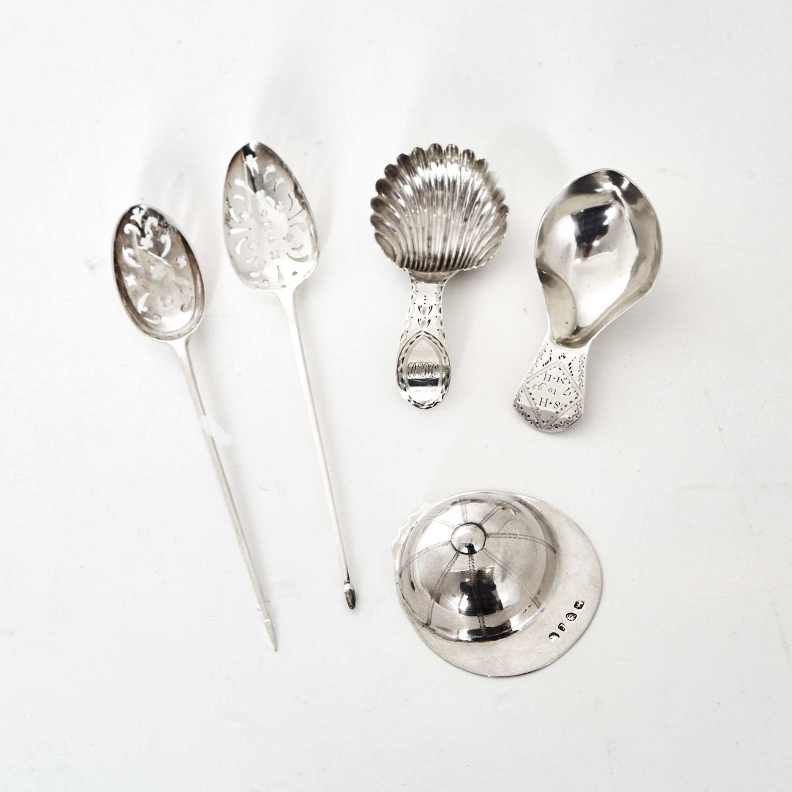 Group of Georgian Sterling Silver Tea Articles (1 of 2)