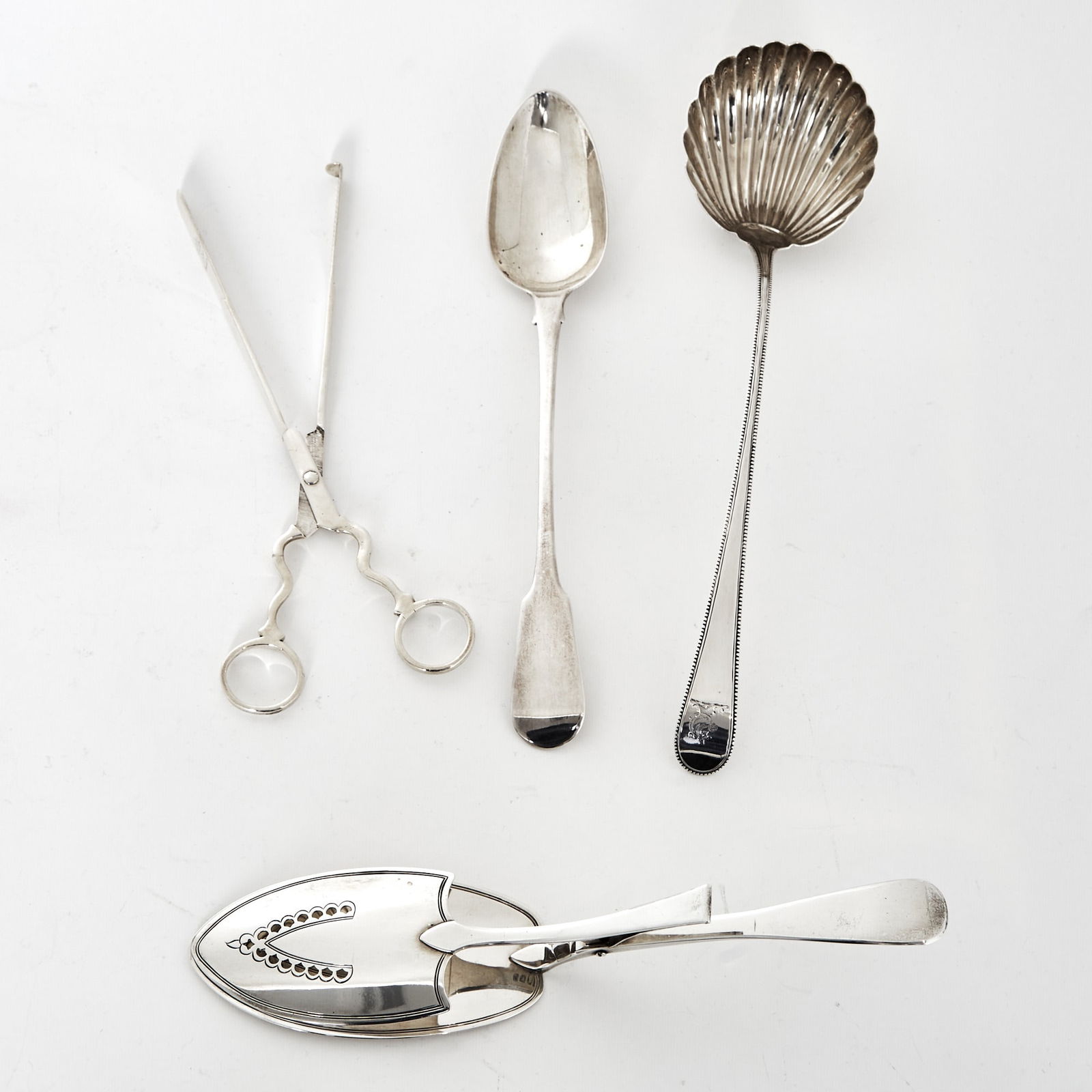 Four Georgian Sterling Silver Serving Utensils (1 of 2)