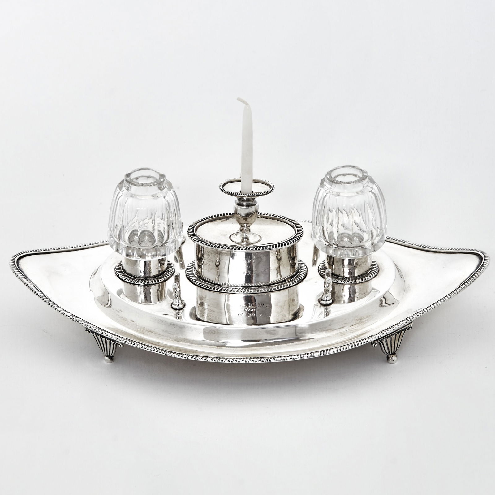 George III Sterling Silver Inkstand (1 of 3)