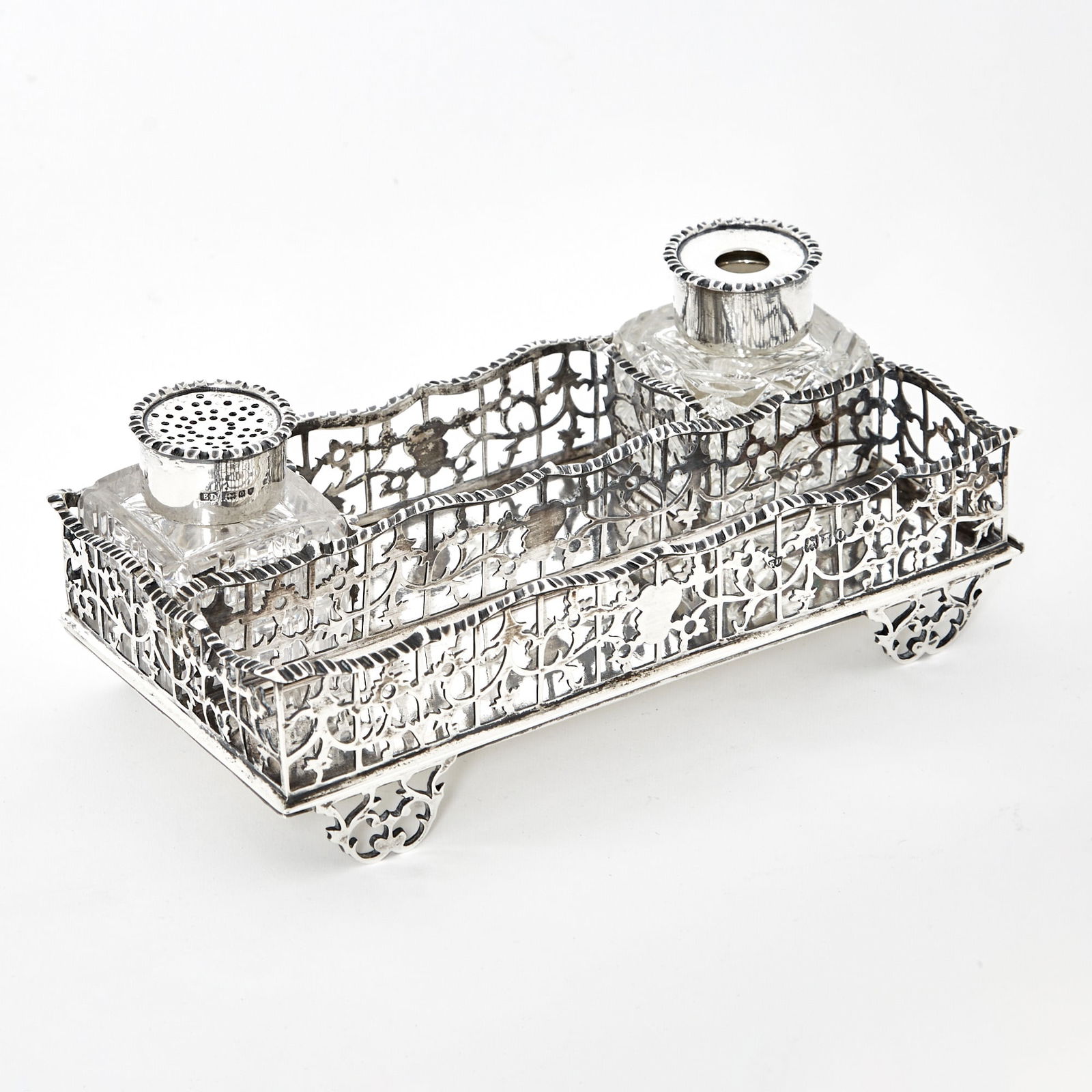 Edward VII Sterling Silver Inkstand (1 of 3)