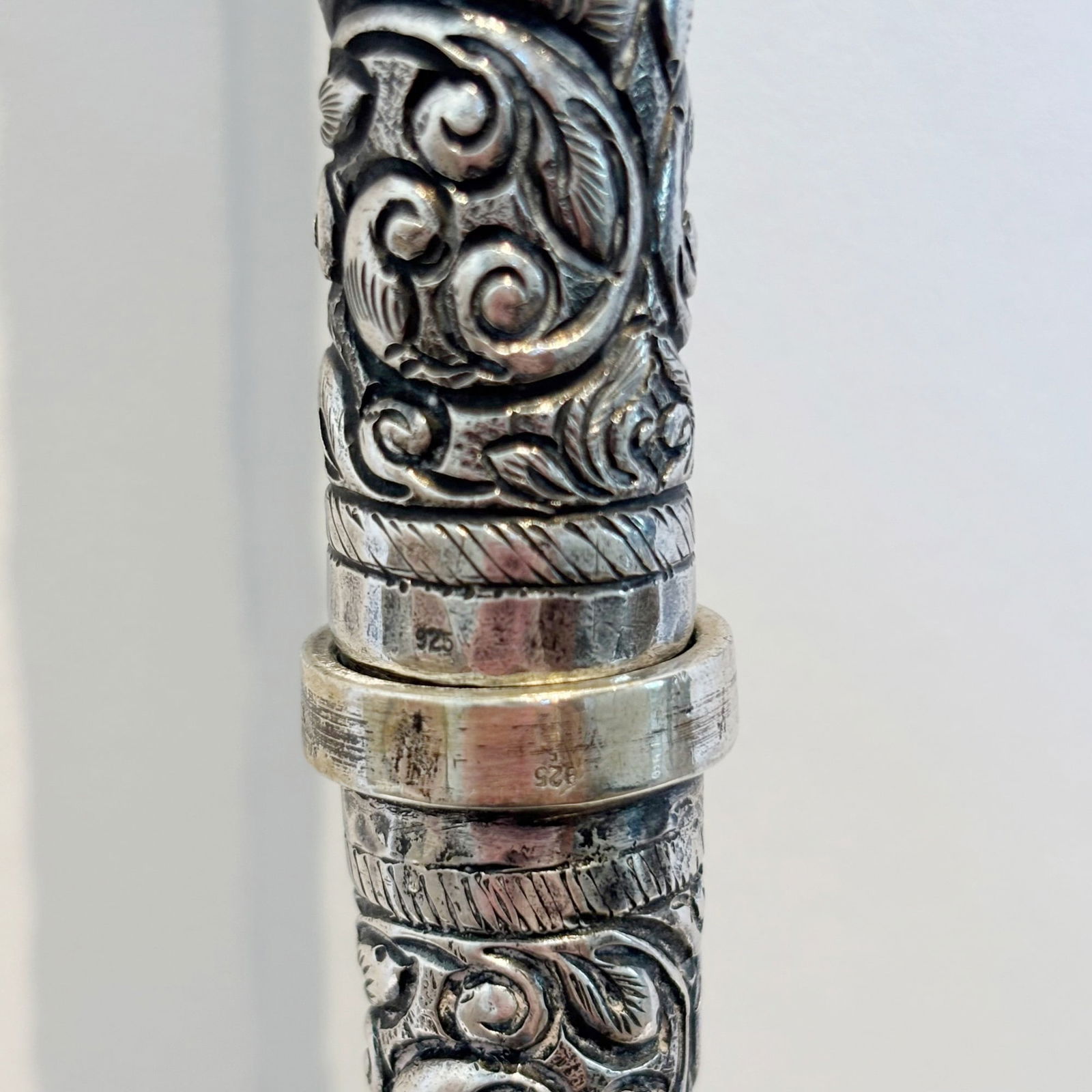 Indian Silver Walking Stick - 4
