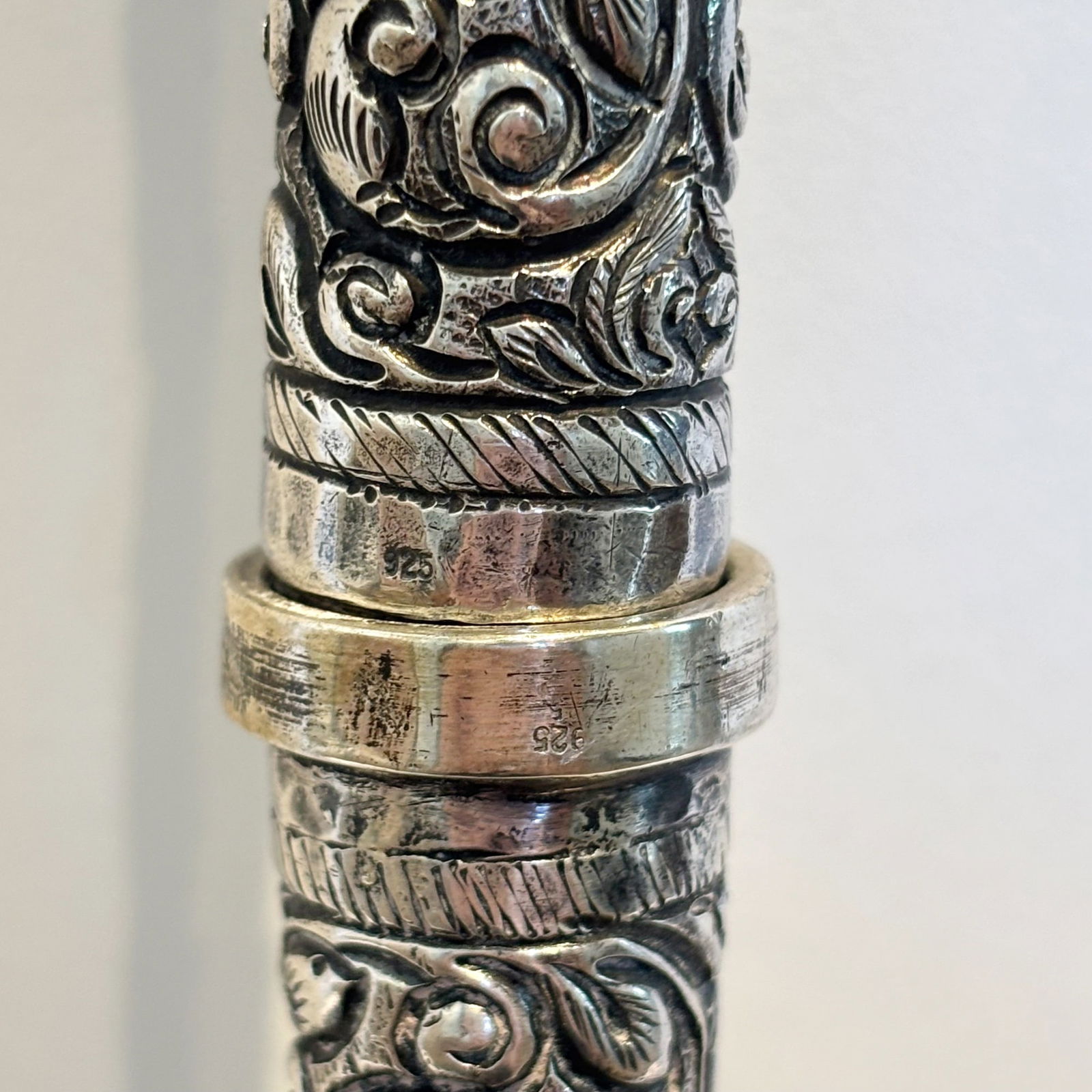 Indian Silver Walking Stick - 8