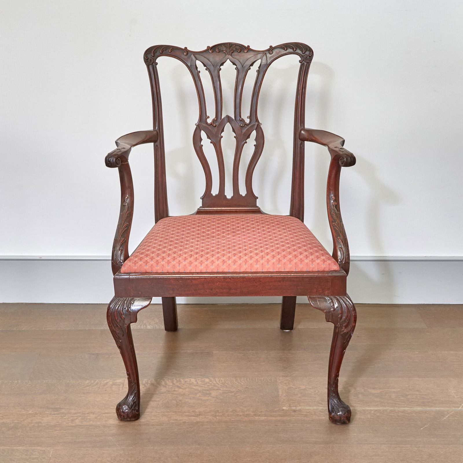 George III Mahogany Open Armchair (1 of 17)