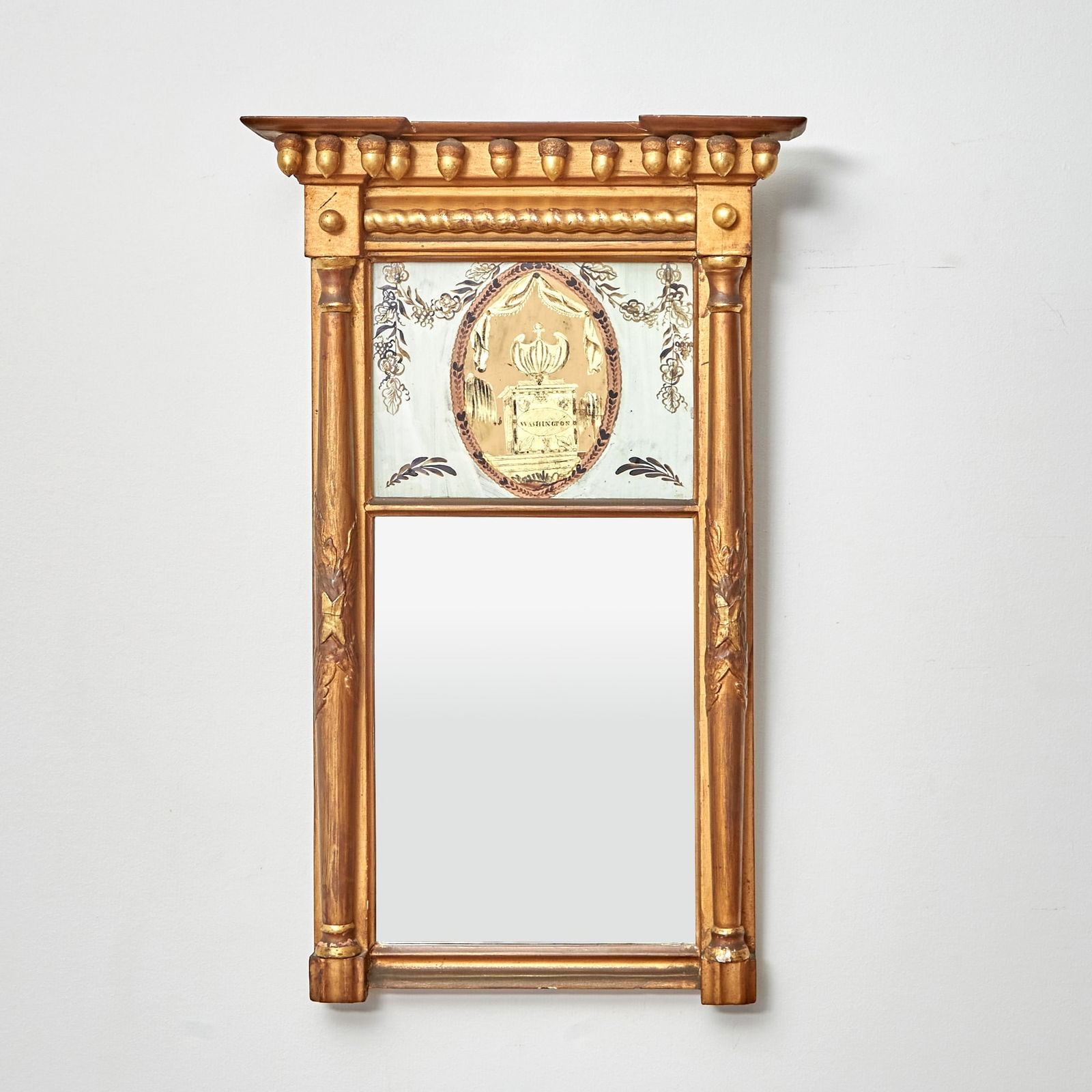 Federal Giltwood Eglomise "George Washington Memorial" Mirror (1 of 12)