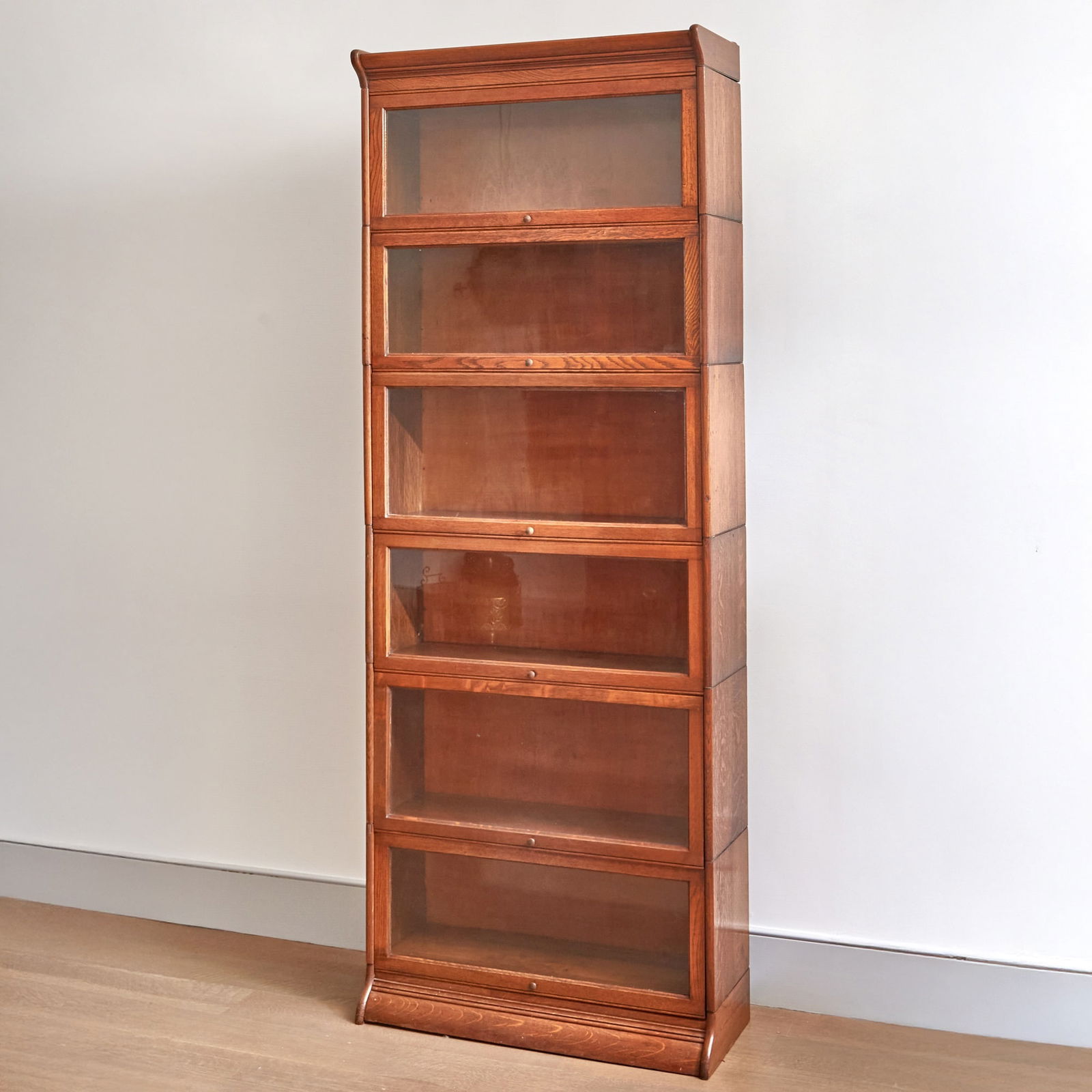 Stacking Barrister's Oak and Glass Bookcase (1 of 2)