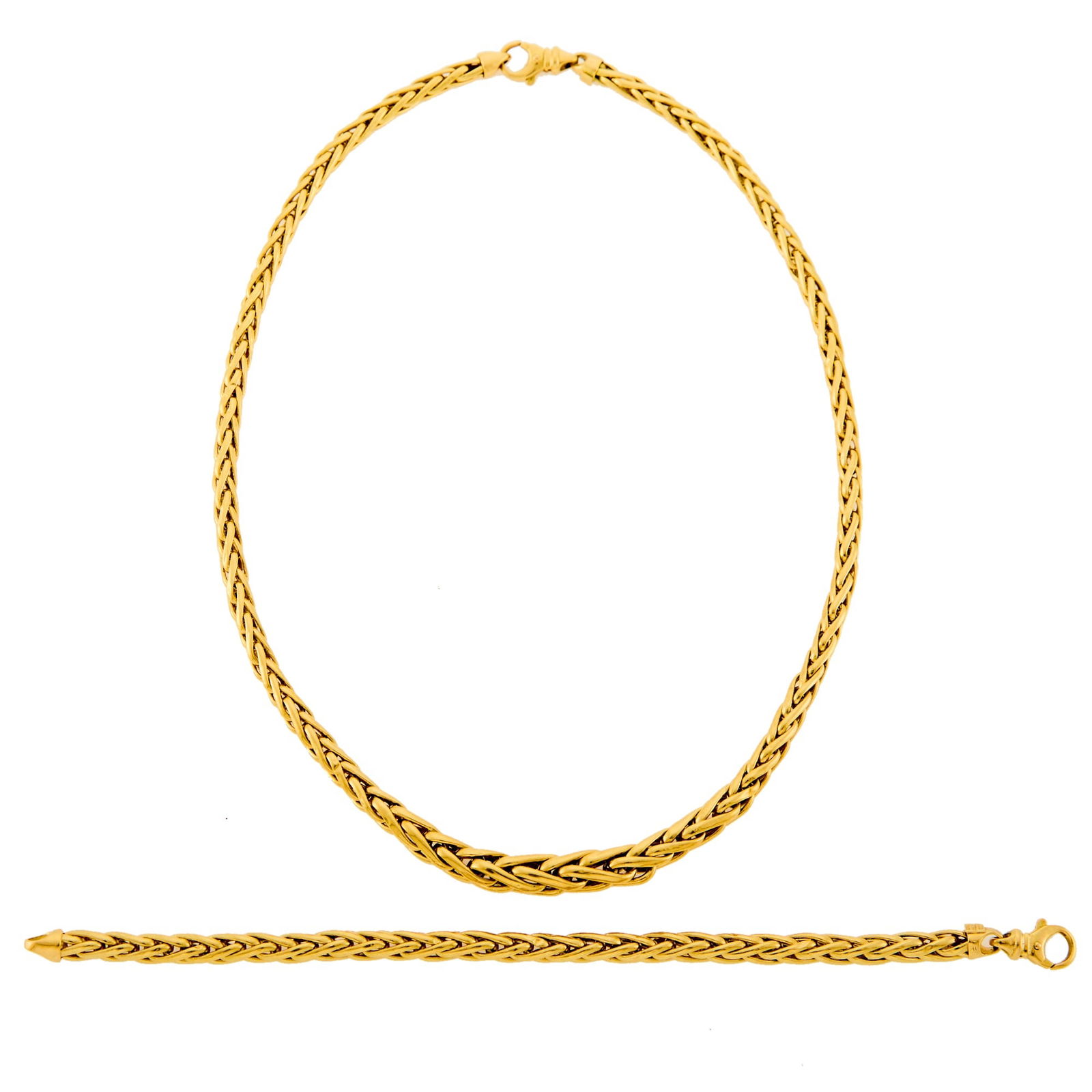 Gold Necklace and Bracelet (1 of 1)