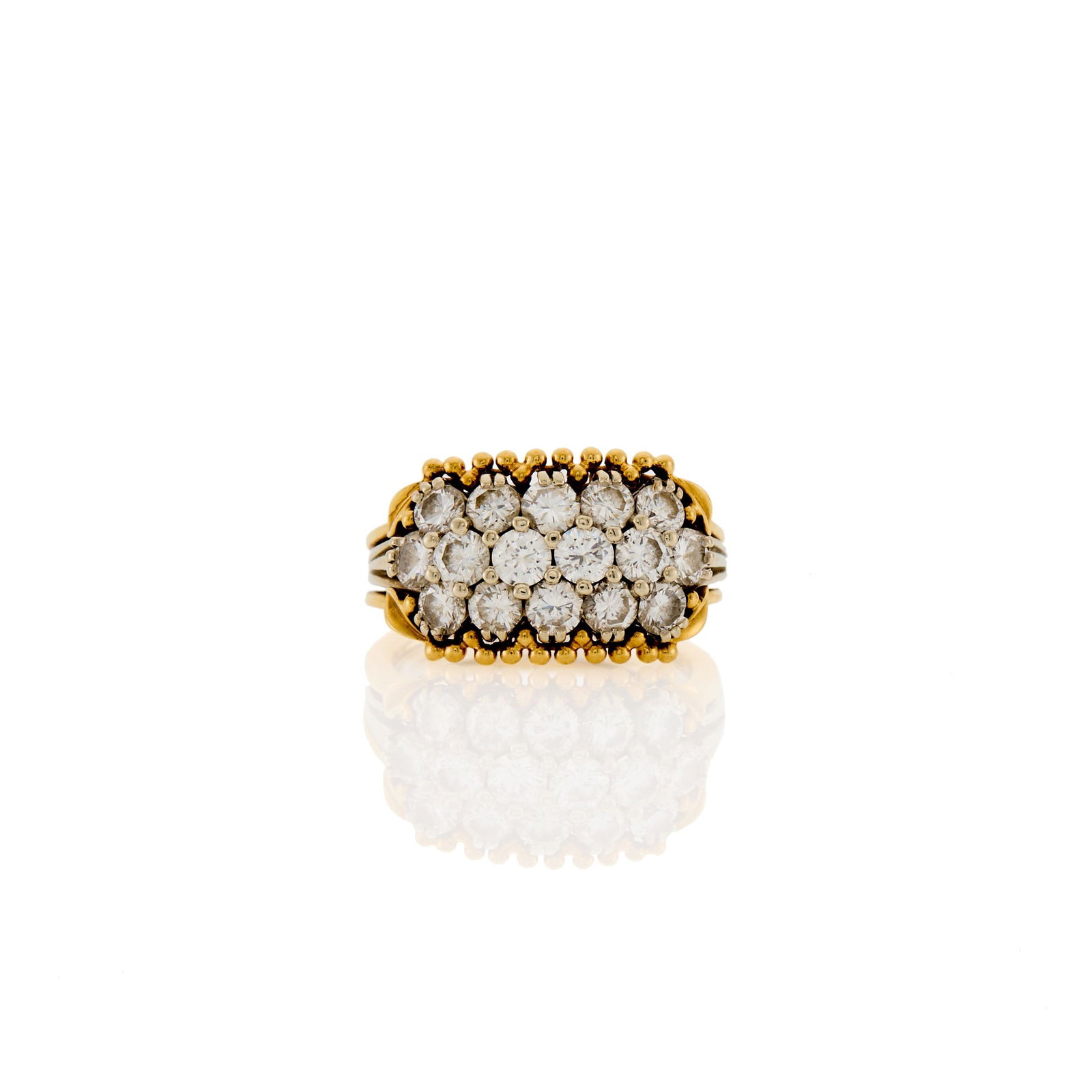 White Gold and Diamond Ring with Gold Jacket (1 of 1)