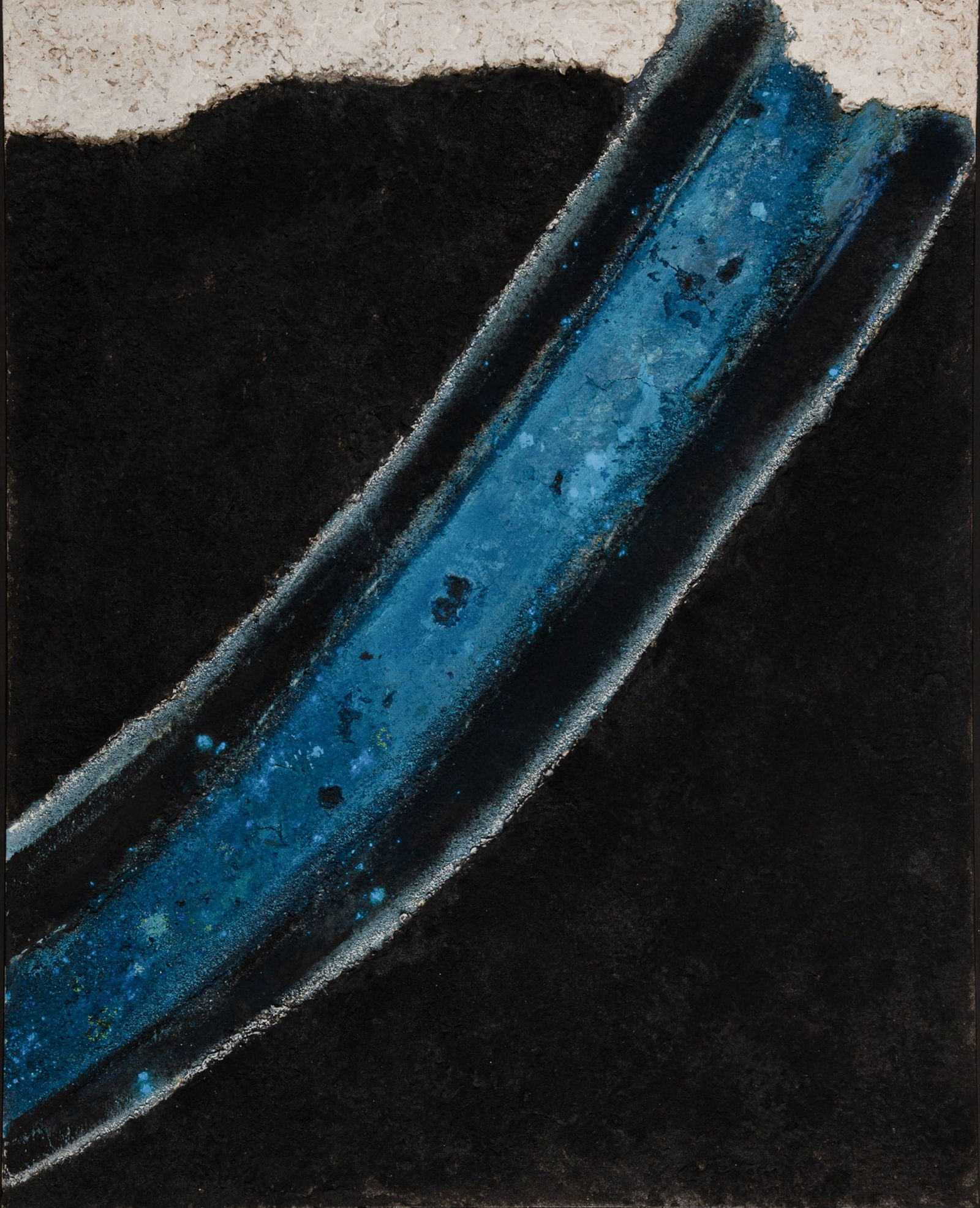Enrico Donati: Italian/American, 1909-2008 Azurite, circa 1955 Signed Enrico Donati and inscribed as titled on the reverse Mixed media with oil on canvas 30 x 24 inches (76.2 x 61 cm) Provenance: Gift from the