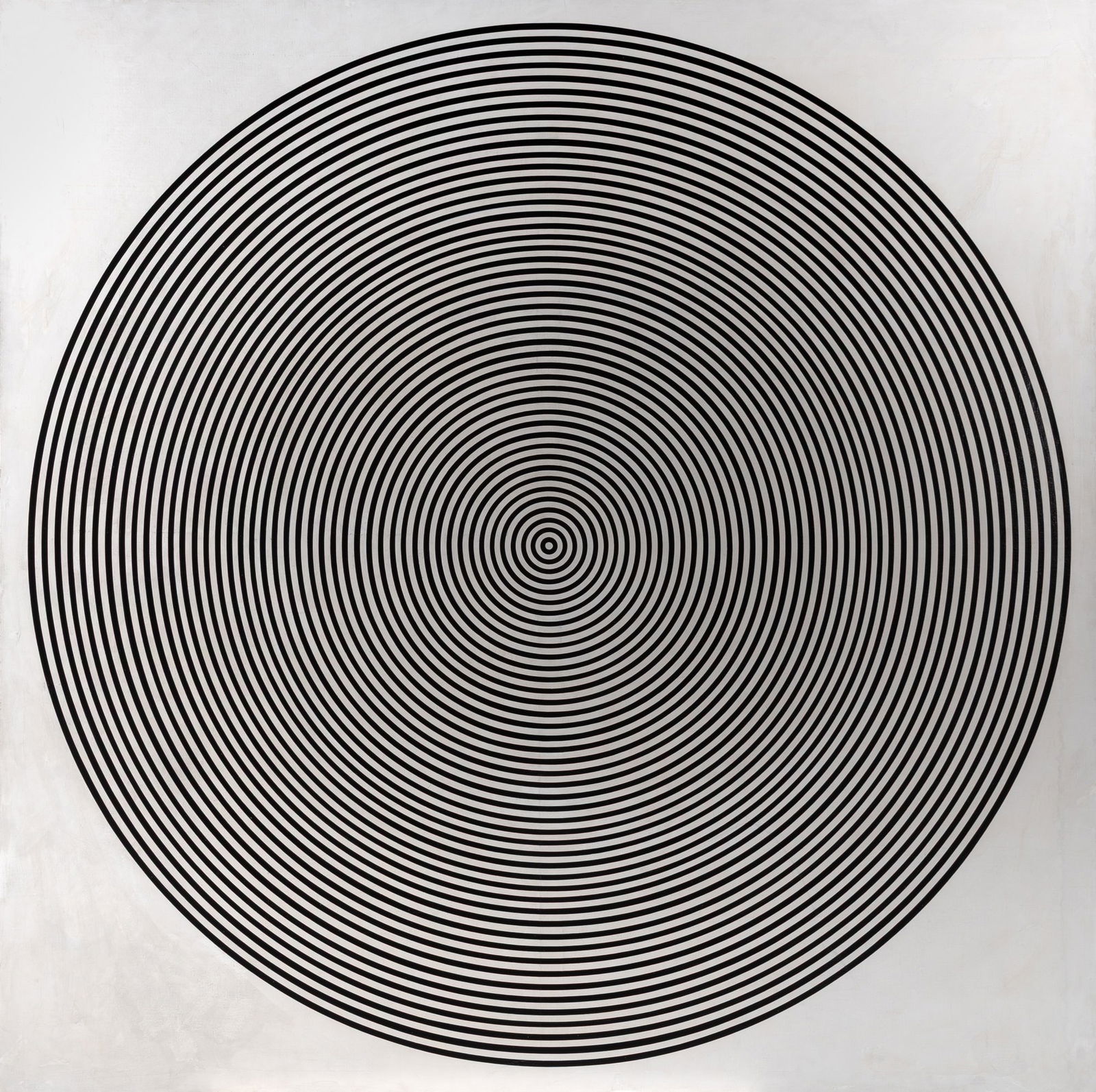 Tadasky (Tadasuke Kuwayama): Japanese/American, b. 1935 B-196, 1964 Signed and dated Tadasky 1964 and inscribed as titled on the reverse Acrylic on canvas 68 x 68 inches (173 x 173 cm) Unframed Provenance: Corporate Collection,