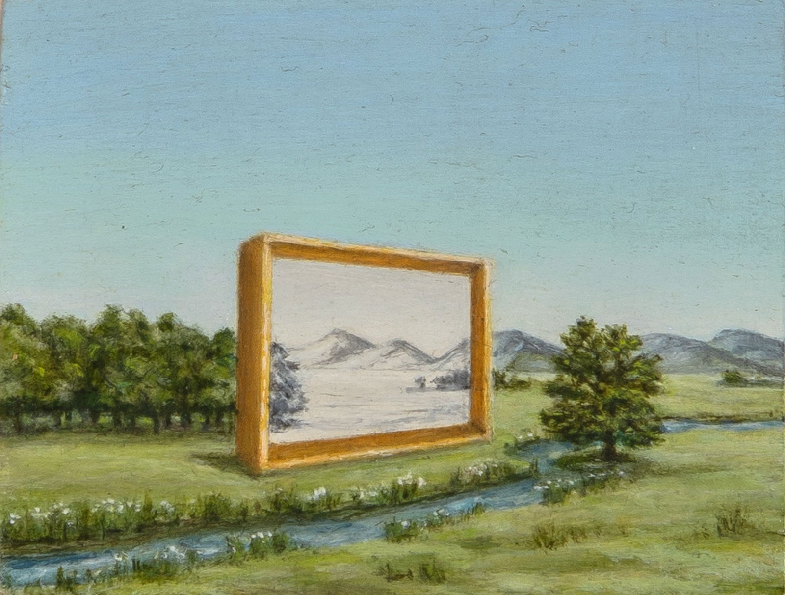 Fanny Brennan: American, 1921-2001 Tryout, 1989 Signed with initials FMB on the outer edge of the panel Oil on panel 2 x 2 1/2 inches (5.1 x 6.4 cm) Provenance: Coe Kerr Gallery, Inc., New York Exhibited: Coe