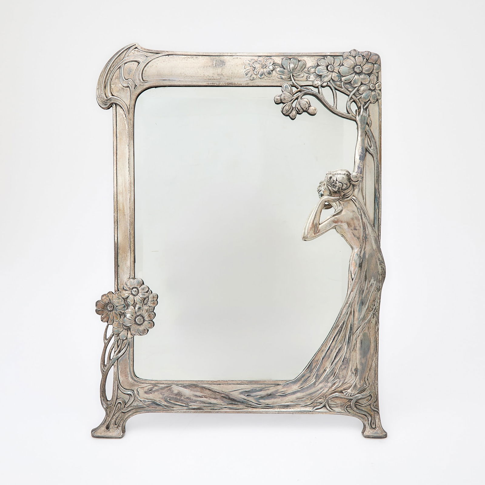WMF Art Nouveau Silver Plated Metal "Echo" Dressing Table Mirror (1 of 5)