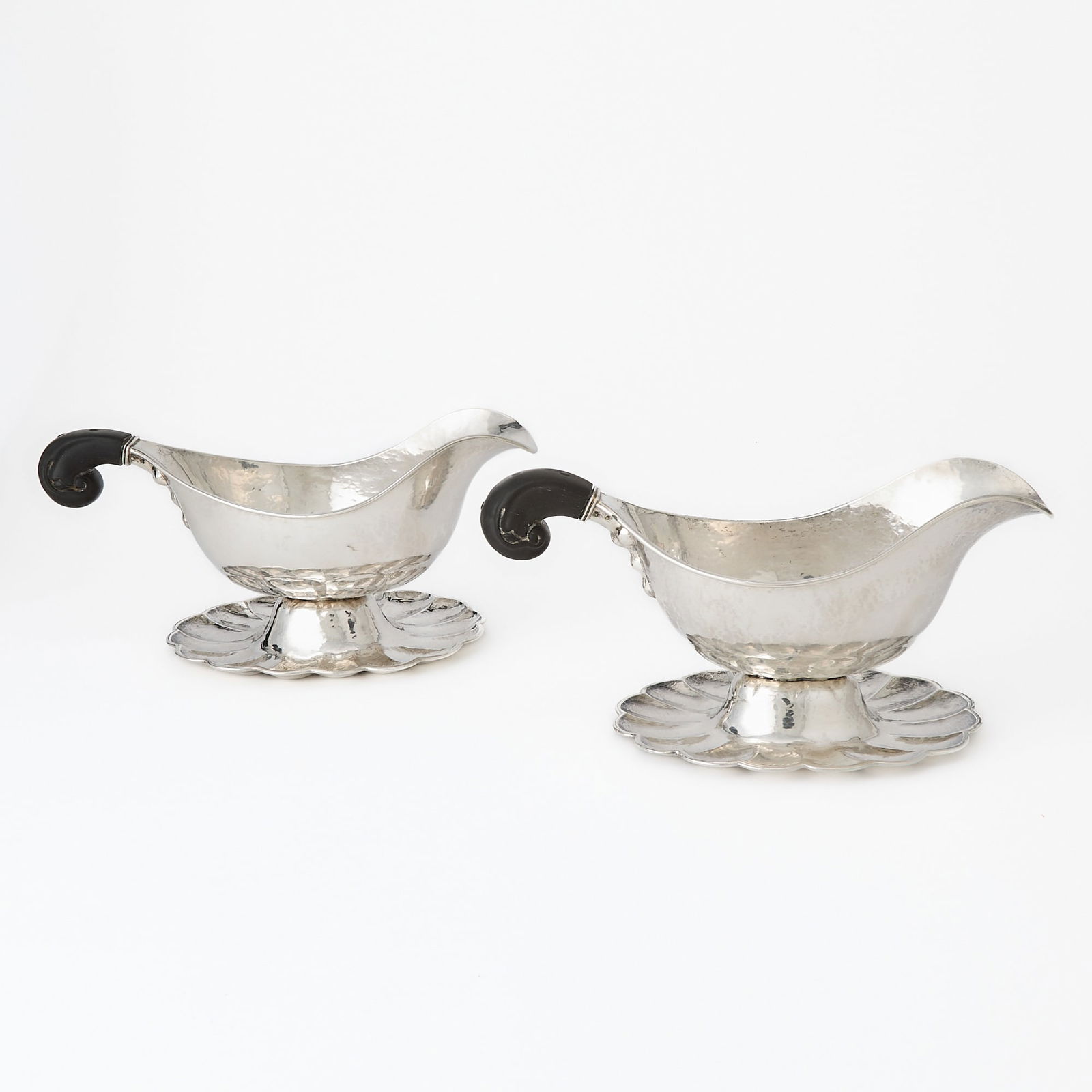Pair of Danish Silver Sauceboats on Stands (1 of 4)