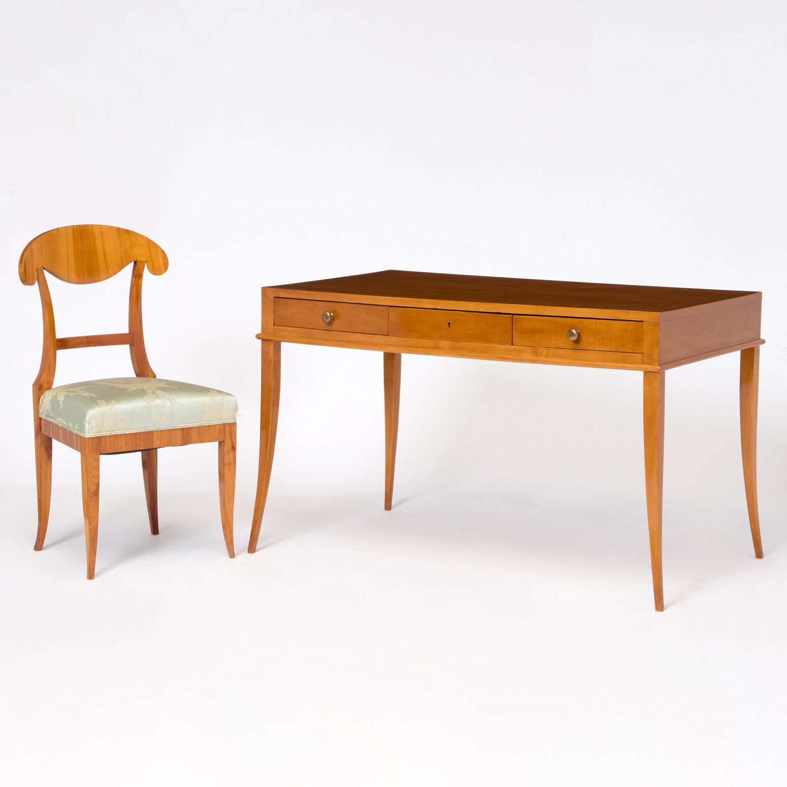 French Art Moderne Fruitwood Writing Table (1 of 11)