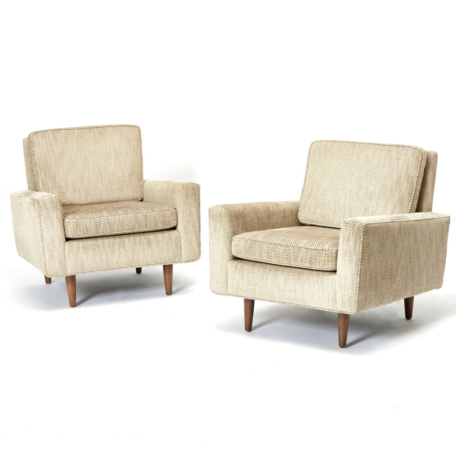 Pair of Florence Knoll Upholstered Lounge Chairs (1 of 3)