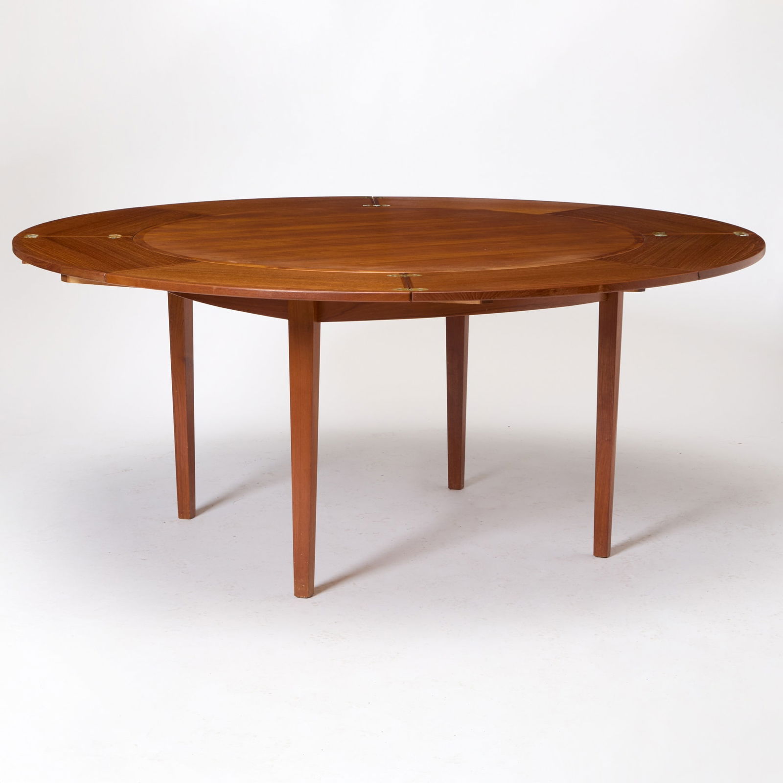 Walnut Circular Expanding Dining Table - 2