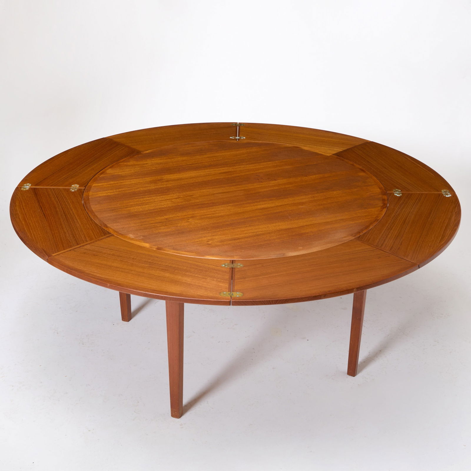 Walnut Circular Expanding Dining Table - 3