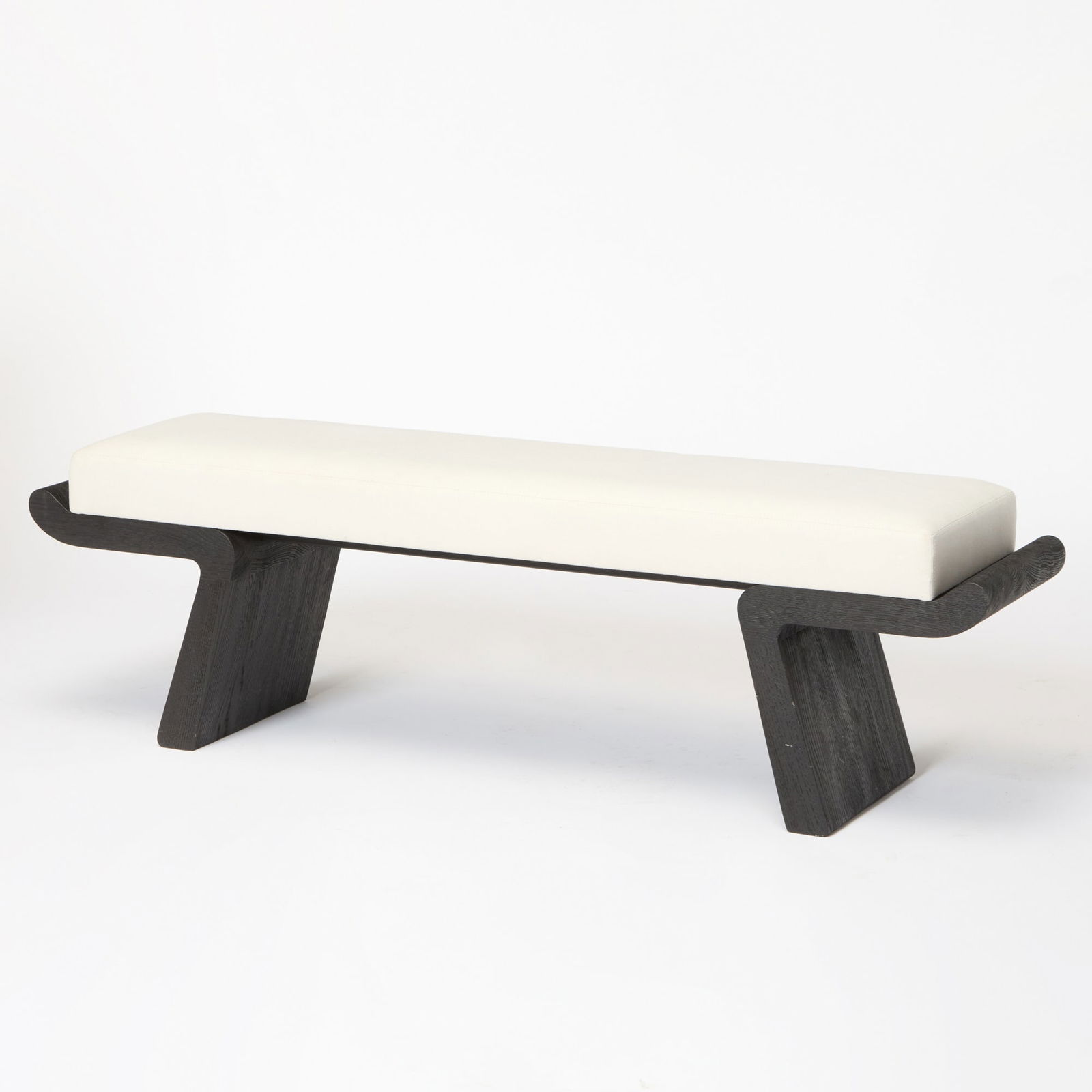 Christian Liaigre Upholstered Oak "Calme" Bench (1 of 3)