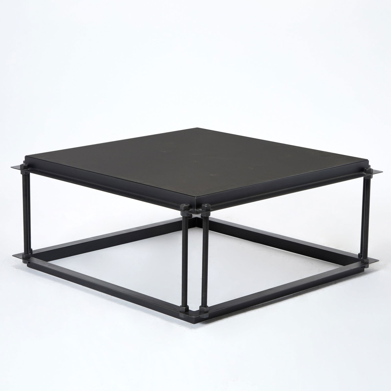 Industrial Style Steel and Mirrored Coffee Table (1 of 3)