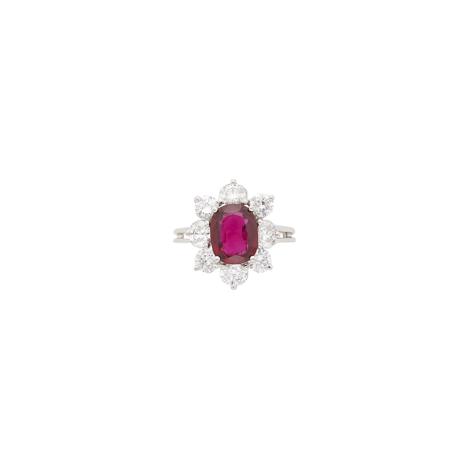 Platinum, Ruby and Diamond Ring (1 of 2)