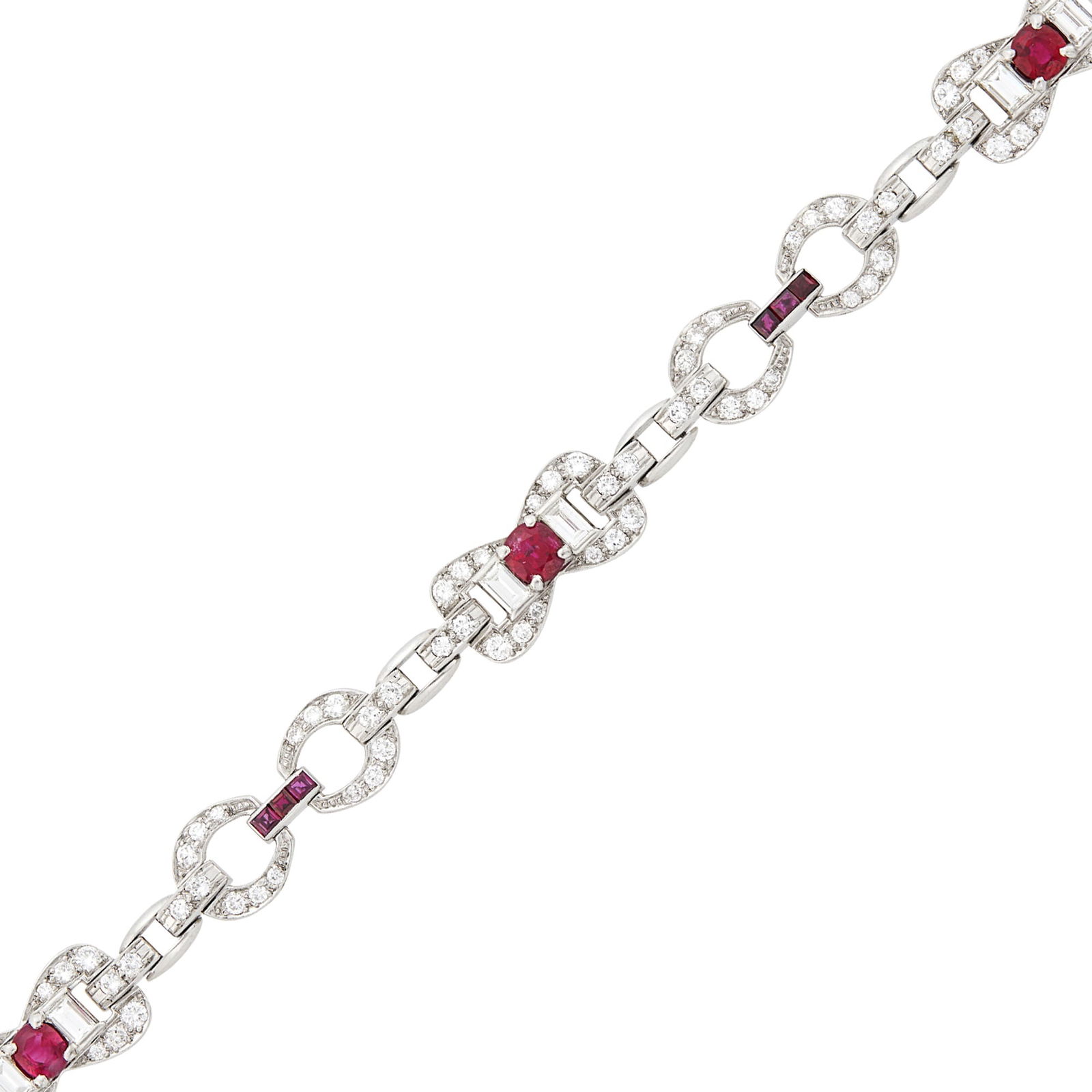 Platinum, Ruby and Diamond Bracelet (1 of 2)