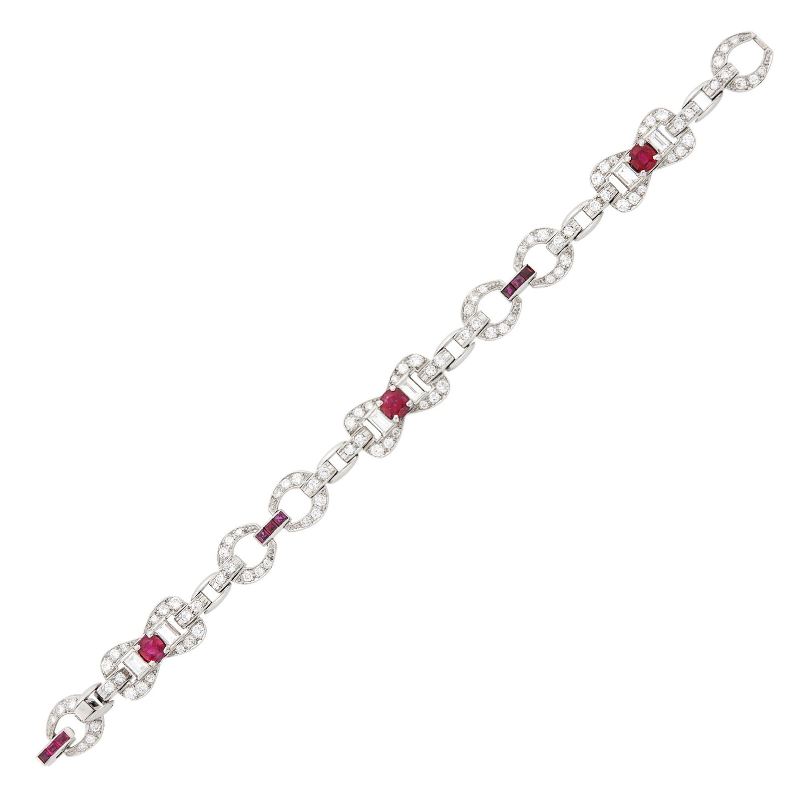 Platinum, Ruby and Diamond Bracelet - 2