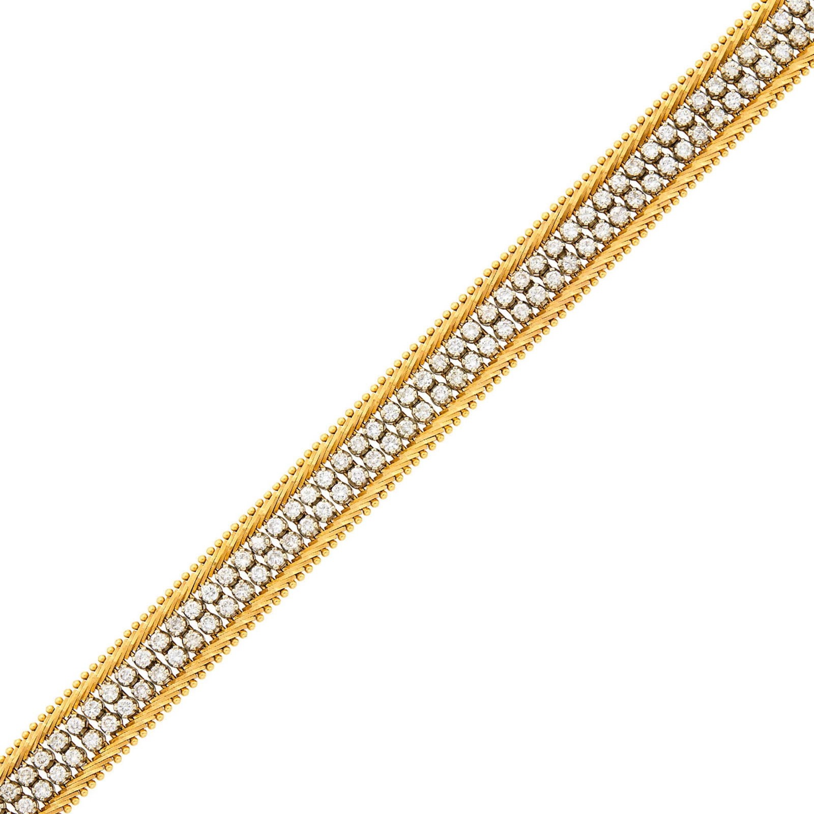 Two-Color Gold and Diamond Bracelet (1 of 2)